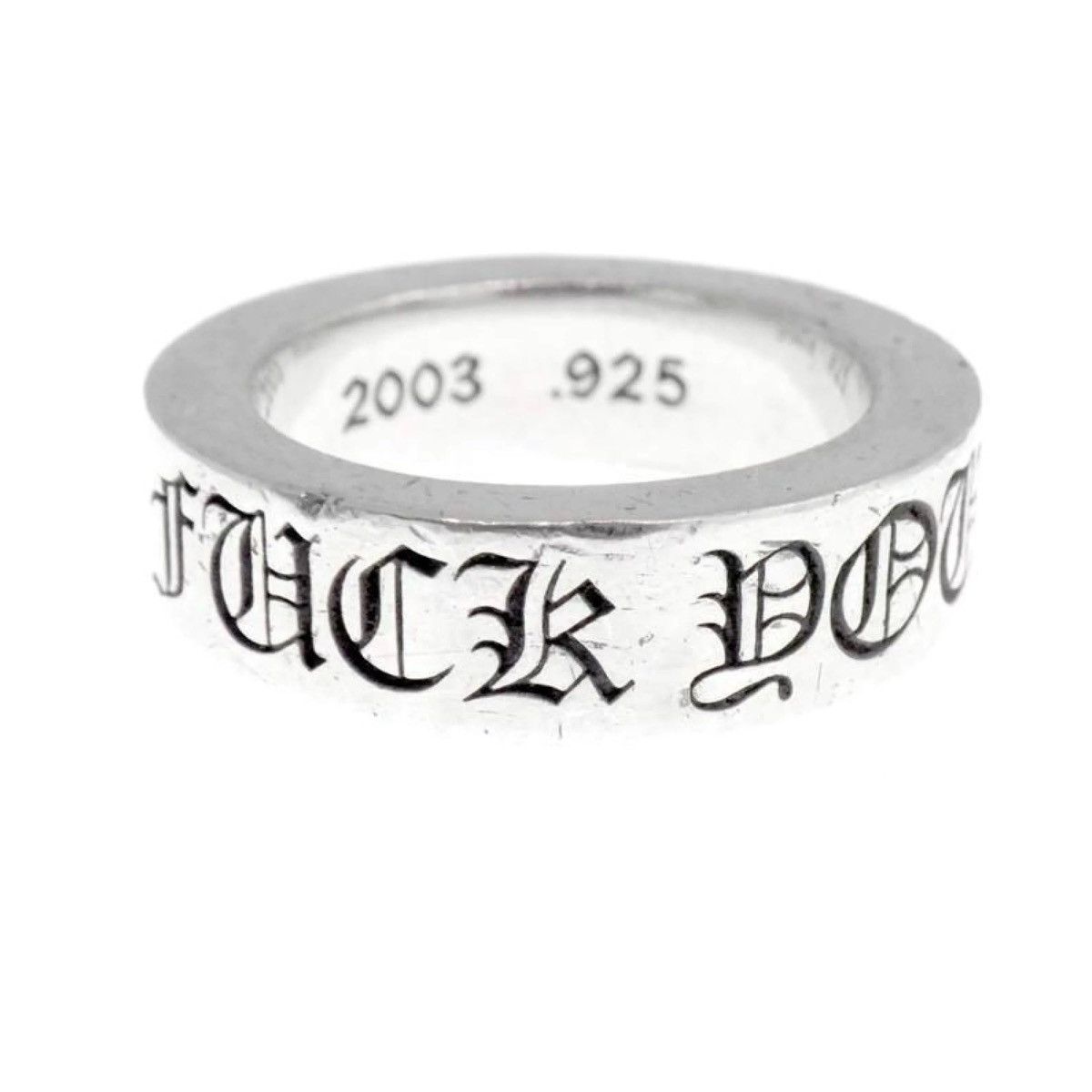 Chrome Hearts US5.5 Chrome Hearts 6mm Fuck you spacer Ring 10 Size ONE SIZE - 1 Thumbnail