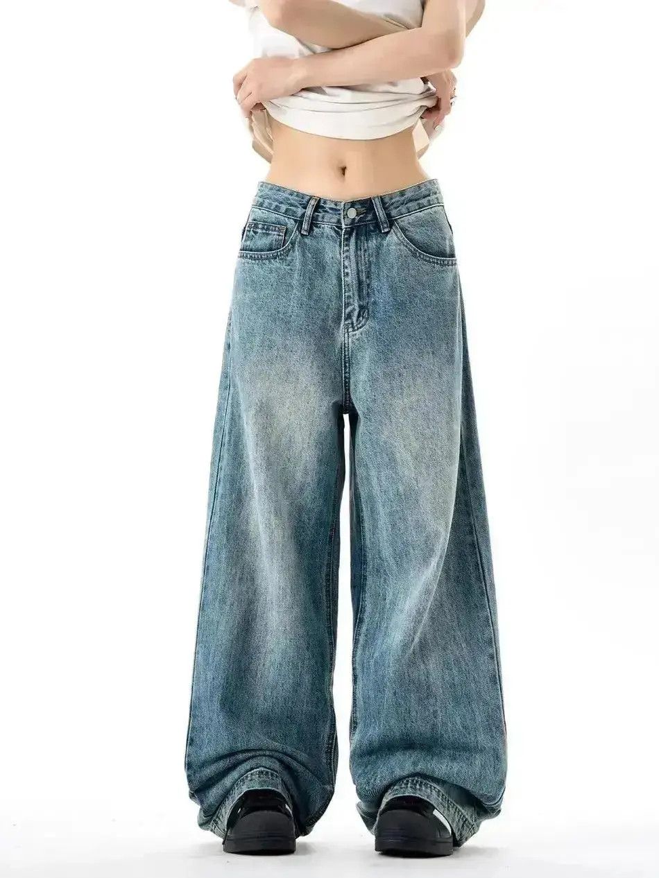 Japanese Brand Retro loose fitting wide leg jeans Size US 32 / EU 48 - 3 Thumbnail