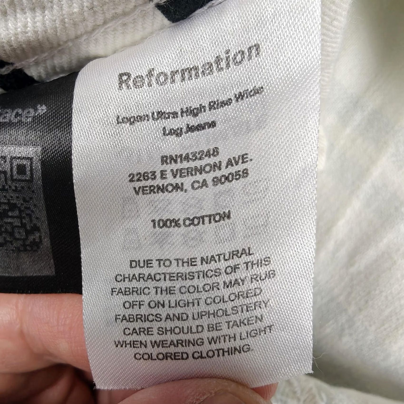 Reformation Reformation Jeans Womens 25 White Stripe Logan Ultra High Rise Wide Leg Denim 100% Cotton Button Pocket Front Rise High Loose Retro Modern Shoes? Size 42" / US 20 - 5 Thumbnail