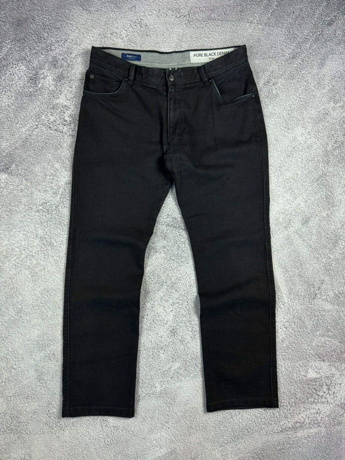 Ermenegildo Zegna × Z Zegna Zegna Sport Pure Black Denim 9,5 OZ Jeans Slim Fit Size US 36 / EU 52 - 16 Thumbnail