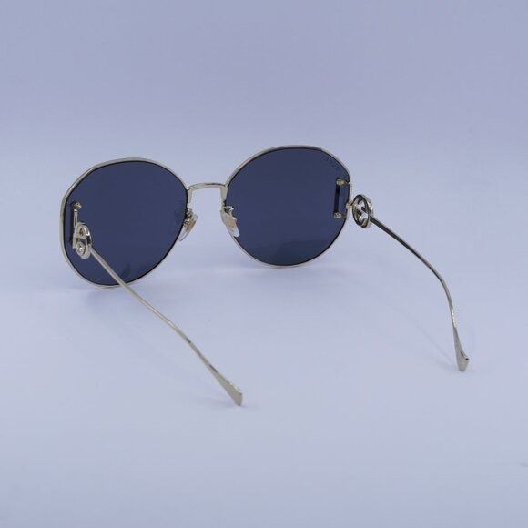 Gucci Gucci GG1206SA 002 Sunglasses Gold Round Frame, Grey Lenses Size ONE SIZE - 7 Thumbnail