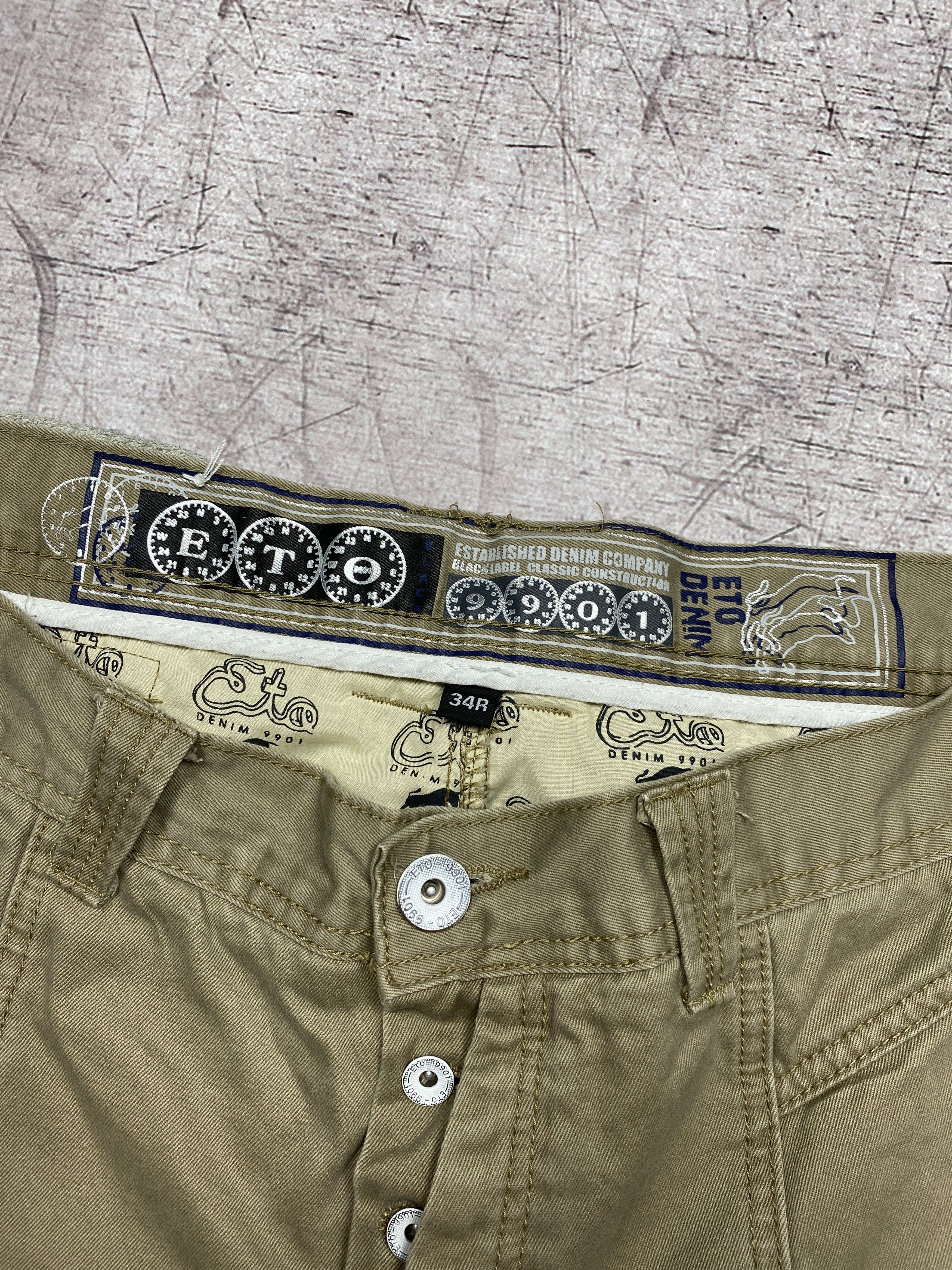 20471120 ETO Denim Vintage Mens Pants Jeans Size US 34 / EU 50 - 4 Thumbnail