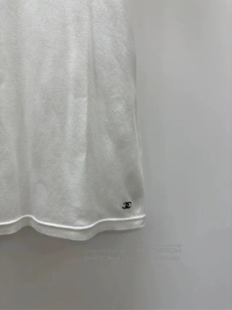 Chanel Chanel White Embroidered Short Sleeve T. Size US XXS / EU 40 - 3 Thumbnail