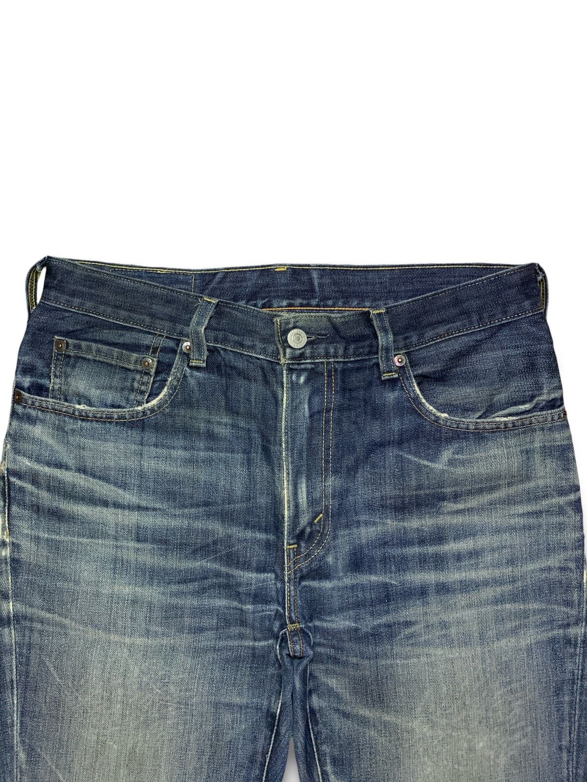 Levi's × Levi's Vintage Clothing Vintage 90s Levis 505 Blue Wash Loose Distressed Jeans 32x31 Size US 32 / EU 48 - 4 Thumbnail
