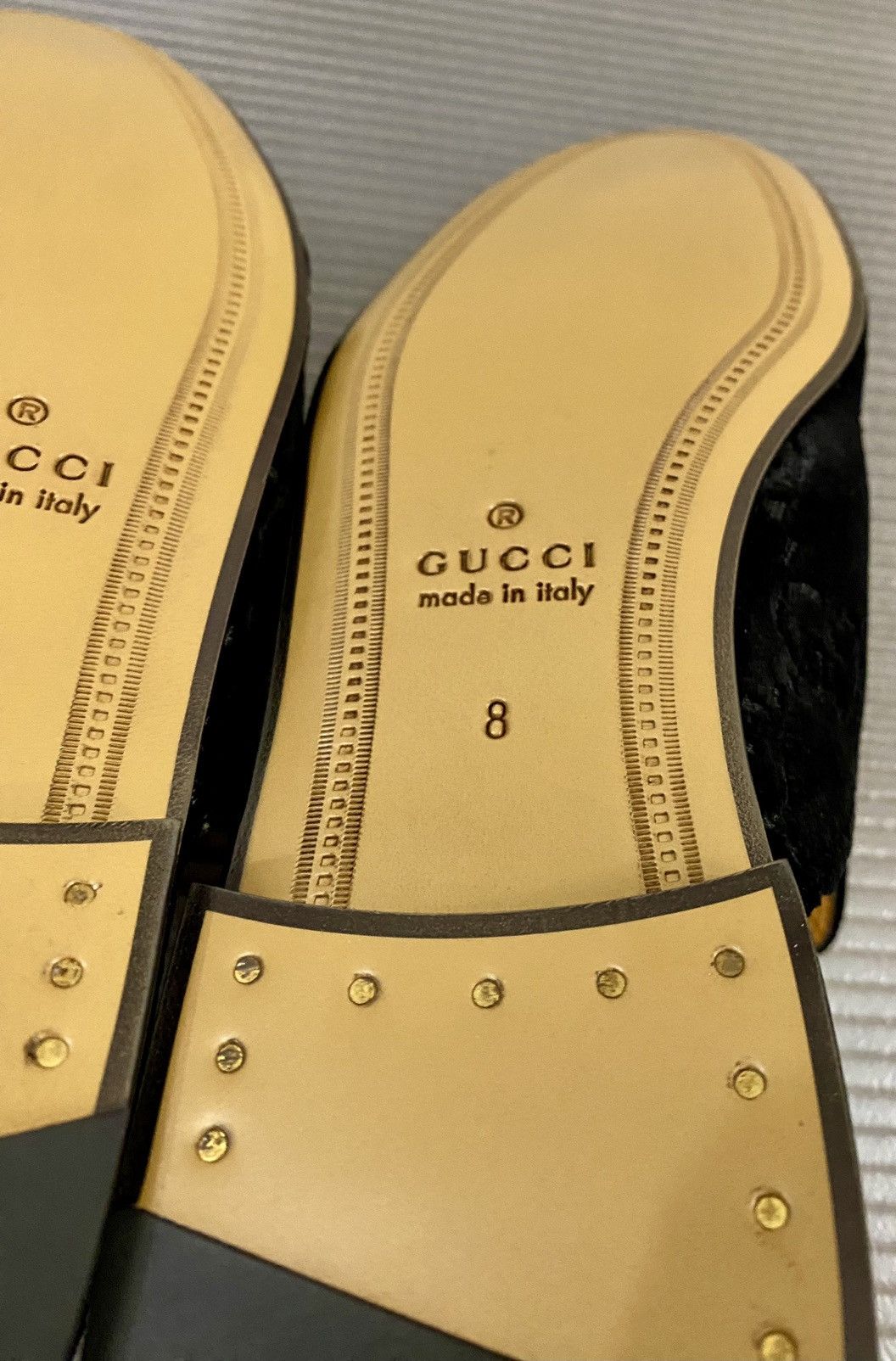 Gucci Gucci 🇮🇹 black velvet GG princetown horsebit slip on 9 US NEW Size US 9 / EU 42 - 10 Thumbnail