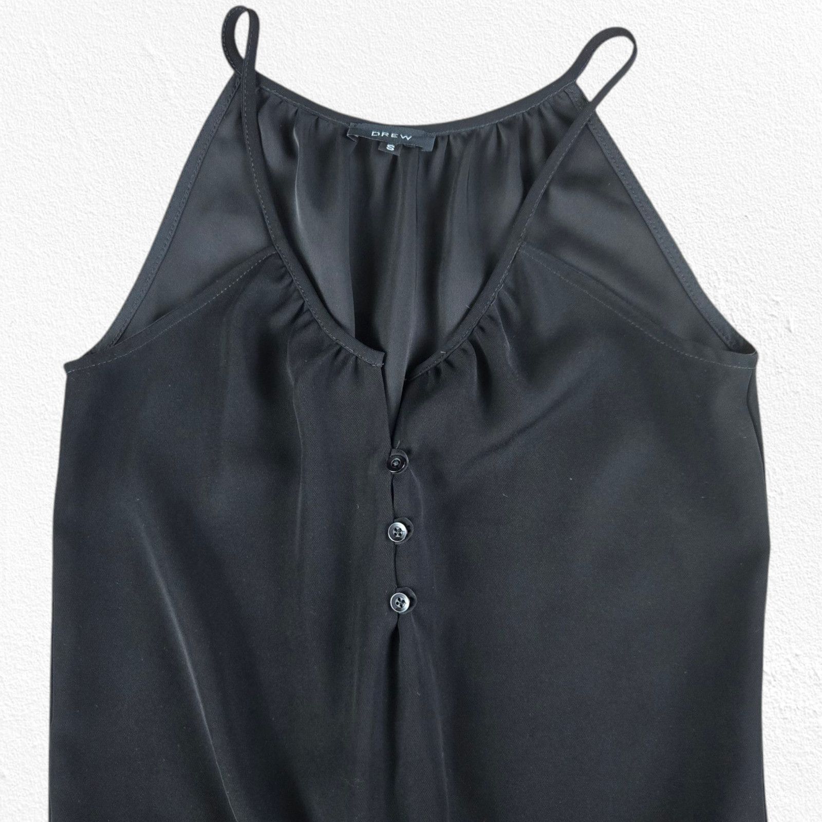 Drew Drew Black V Neck Drawstring Waist Jumpsuit Size Small Size 28" / US 6 / IT 42 - 3 Thumbnail