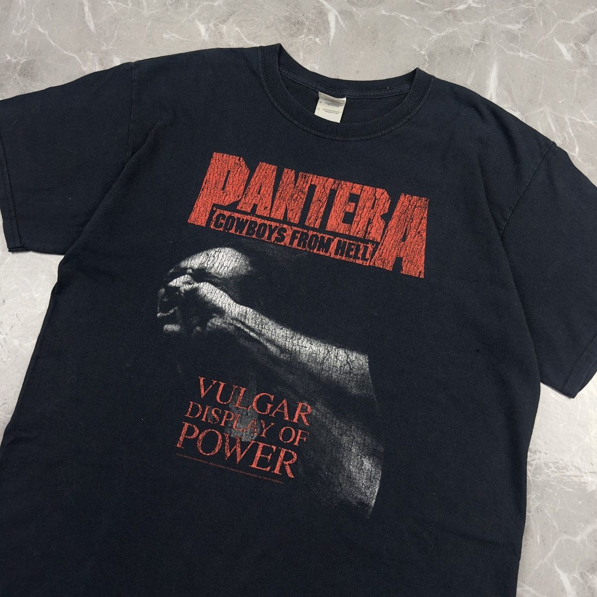 Gildan Rare Vintage 2000s PANTERA Vulgar Display Of Power T-Shirt Size US L / EU 52-54 / 3 - 2 Thumbnail