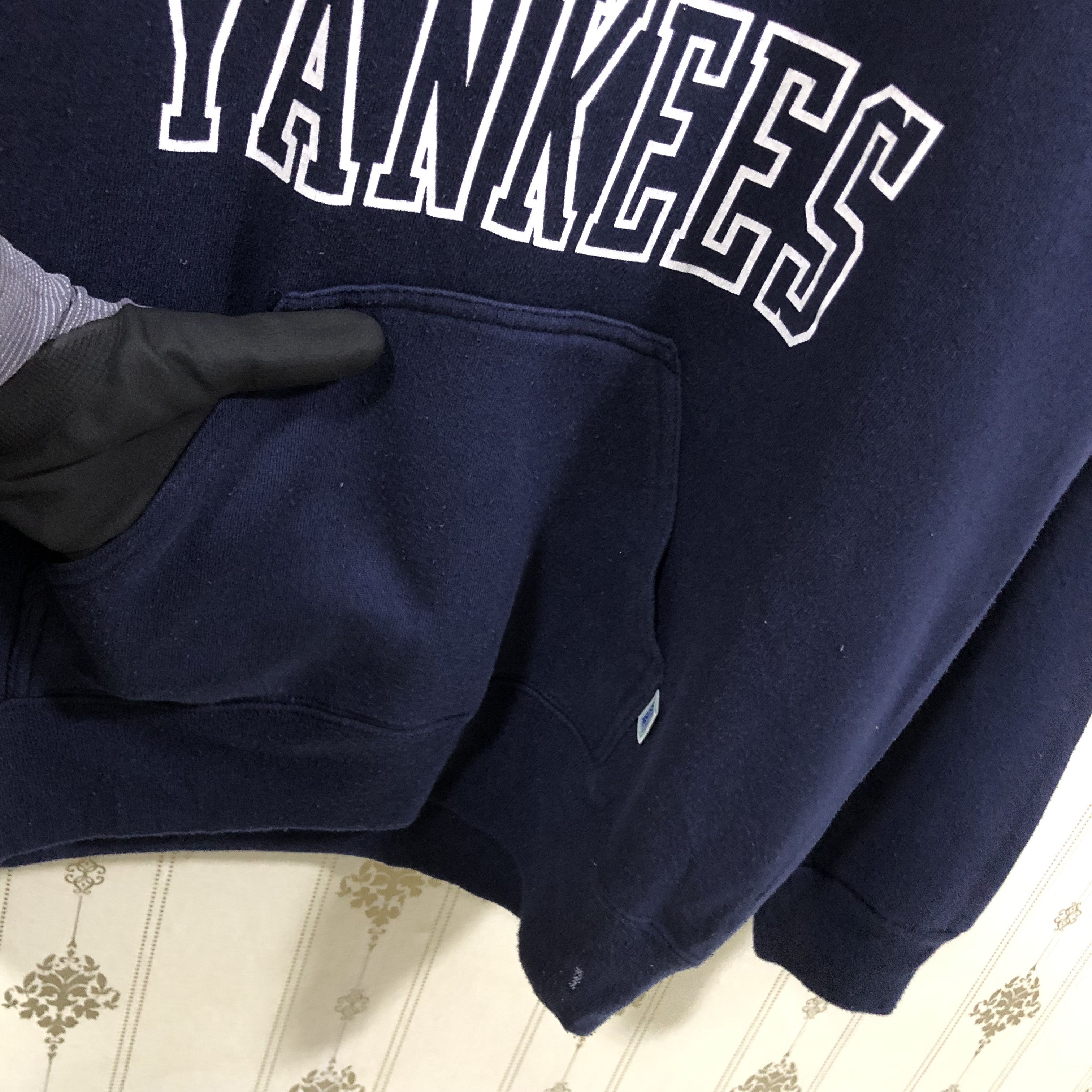 MLB Vintage 90s MLB New York Yankees hoodie pullover Size US L / EU 52-54 / 3 - 7 Thumbnail