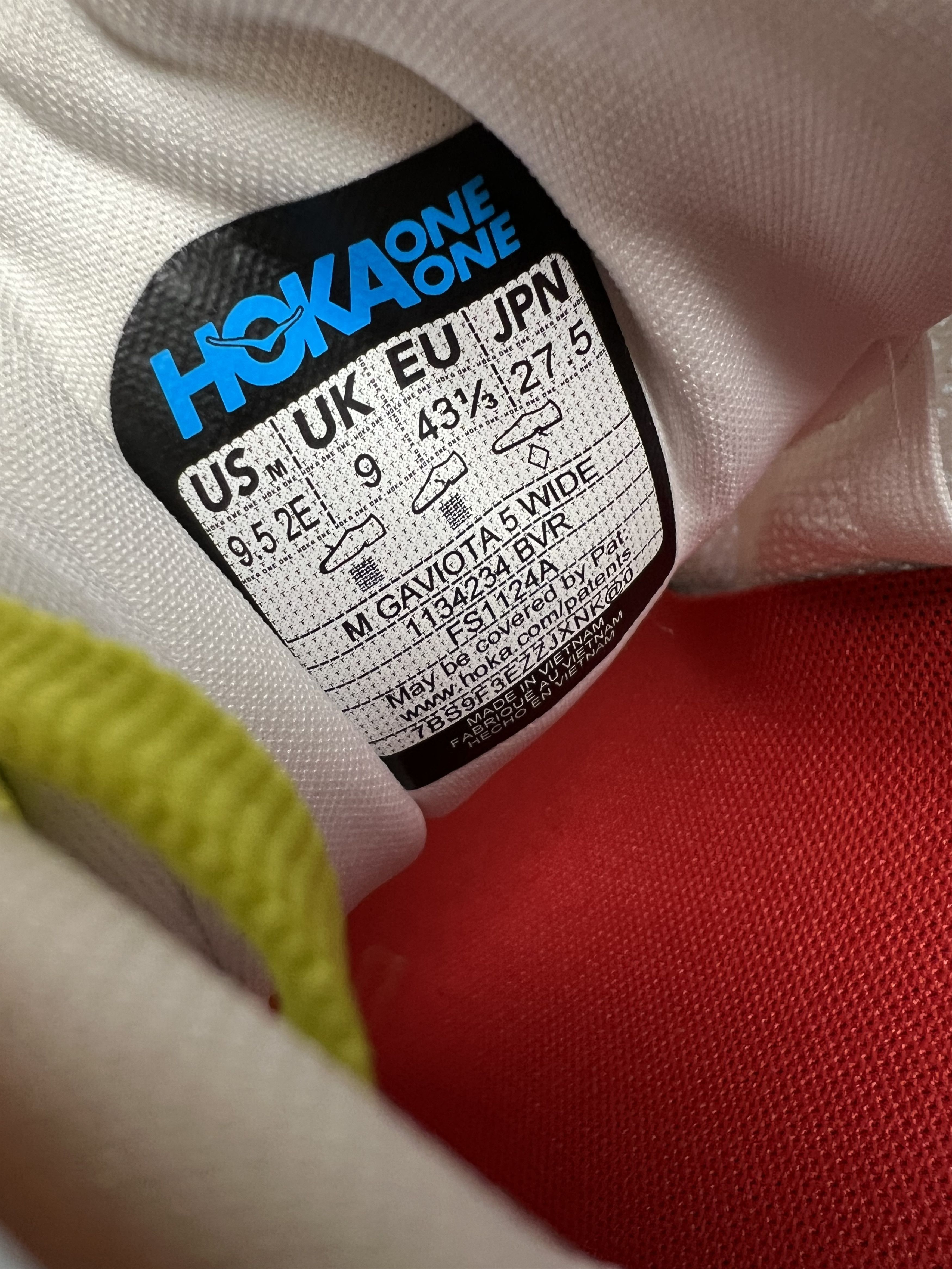 Hoka 9.5 EE Hoka One One Gaviota 5 Wide Running Shoes Walking Gym Size US 9.5 / EU 42-43 - 19 Thumbnail