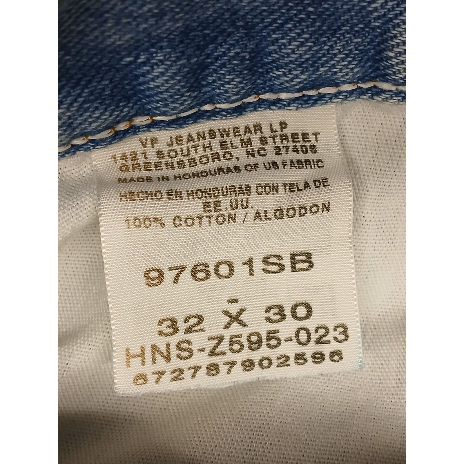 Wrangler Wrangler (32x30) Men's Straight Leg Blue Denim Jeans Size US 32 / EU 48 - 8 Thumbnail