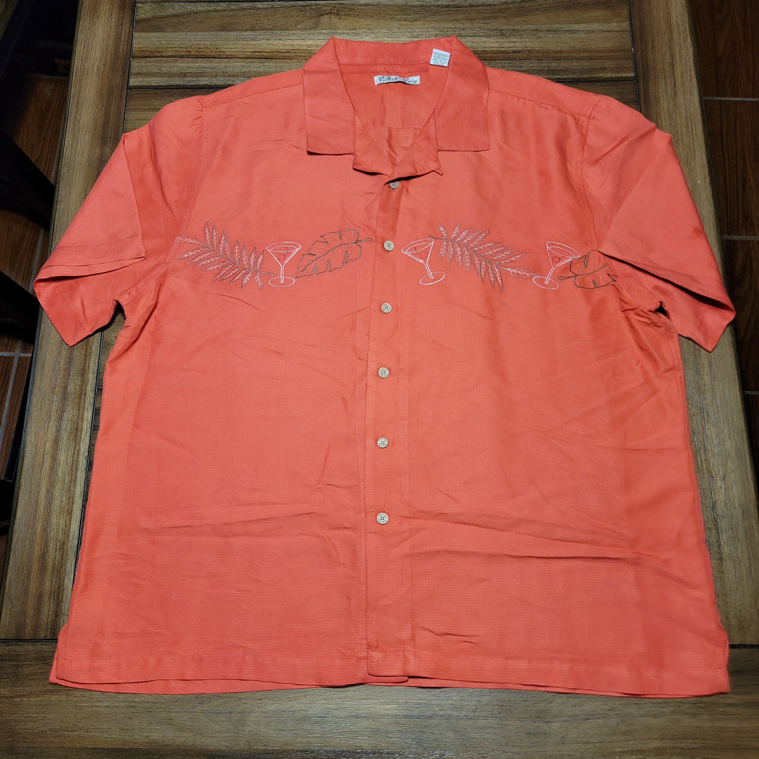 Batik Bay Batik Bay SS Shirt Embroidered Leaves & Martini Glasses XXL Size US XXL / EU 58 / 5 - 1 Thumbnail