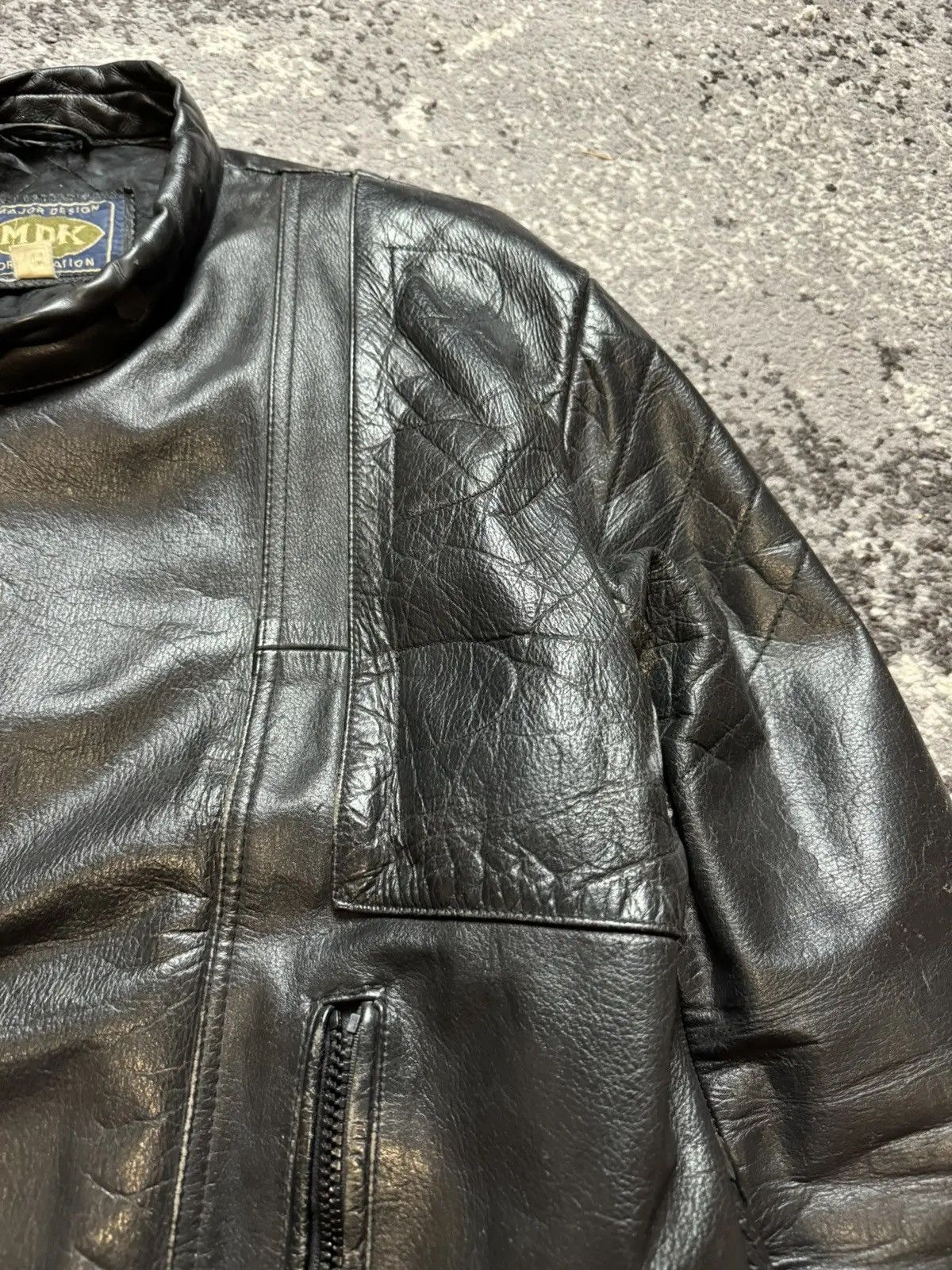 Japanese Brand × Vintage Vintage Y2K Leather Motorcycle Opium Owens Style LGB Bomber Size US S / EU 44-46 / 1 - 6 Thumbnail