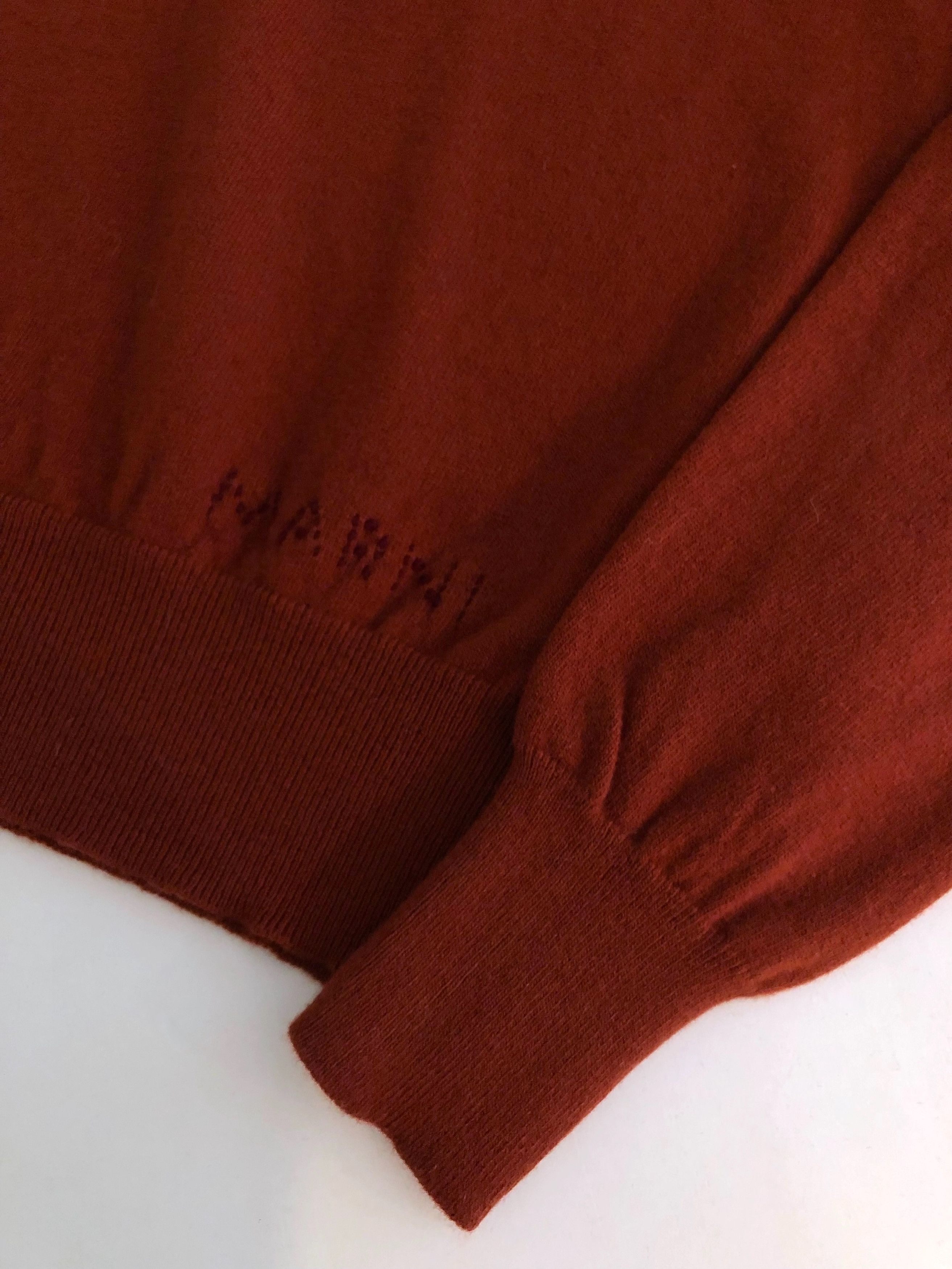 Marni Marni Sweater Red Virgin Wool V-Neck 52 L Size US L / EU 52-54 / 3 - 5 Thumbnail