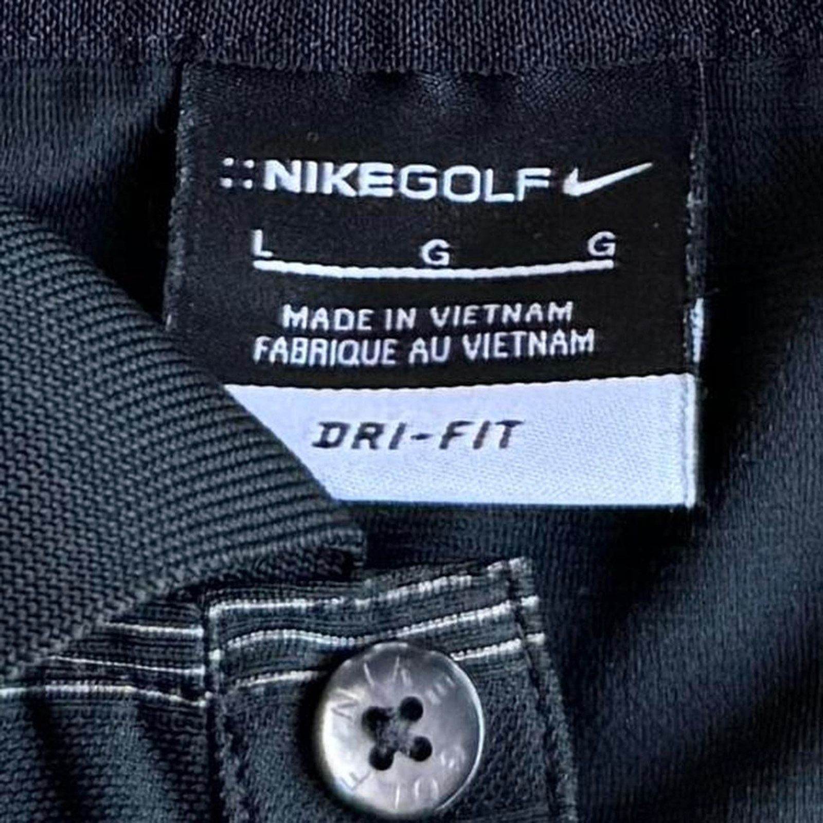 Nike × Nike ACG Nike Golf Black Striped Athletic Polo Shirt Size US L / EU 52-54 / 3 - 4 Thumbnail