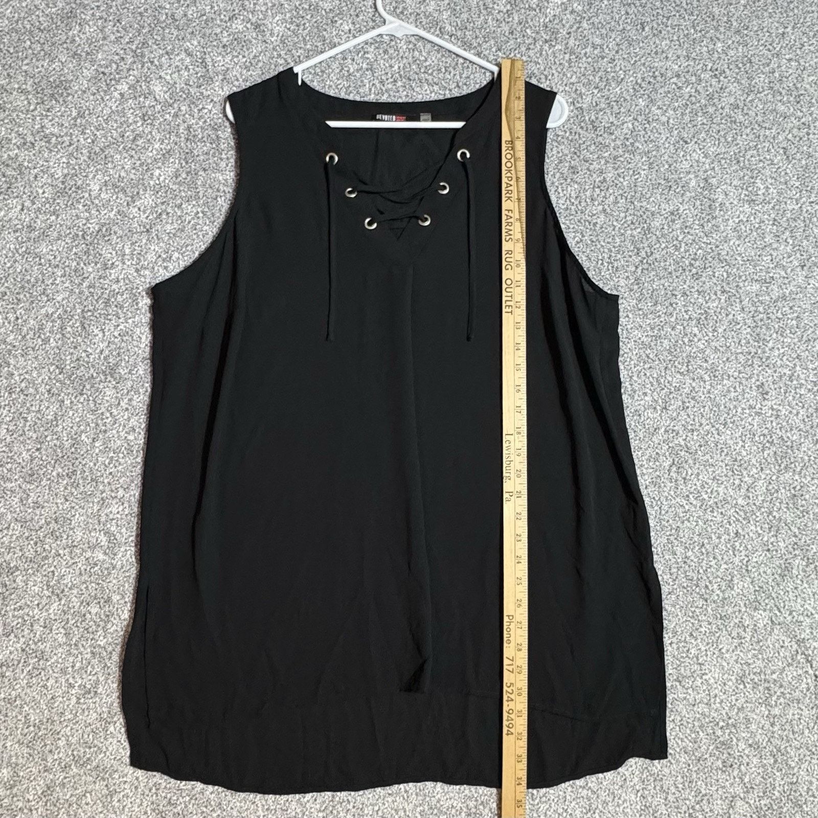 Other Tunic Top Womens 1X Plus Lace Up Grommet Sheer Gothic Grunge Size XL / US 12-14 / IT 48-50 - 8 Thumbnail