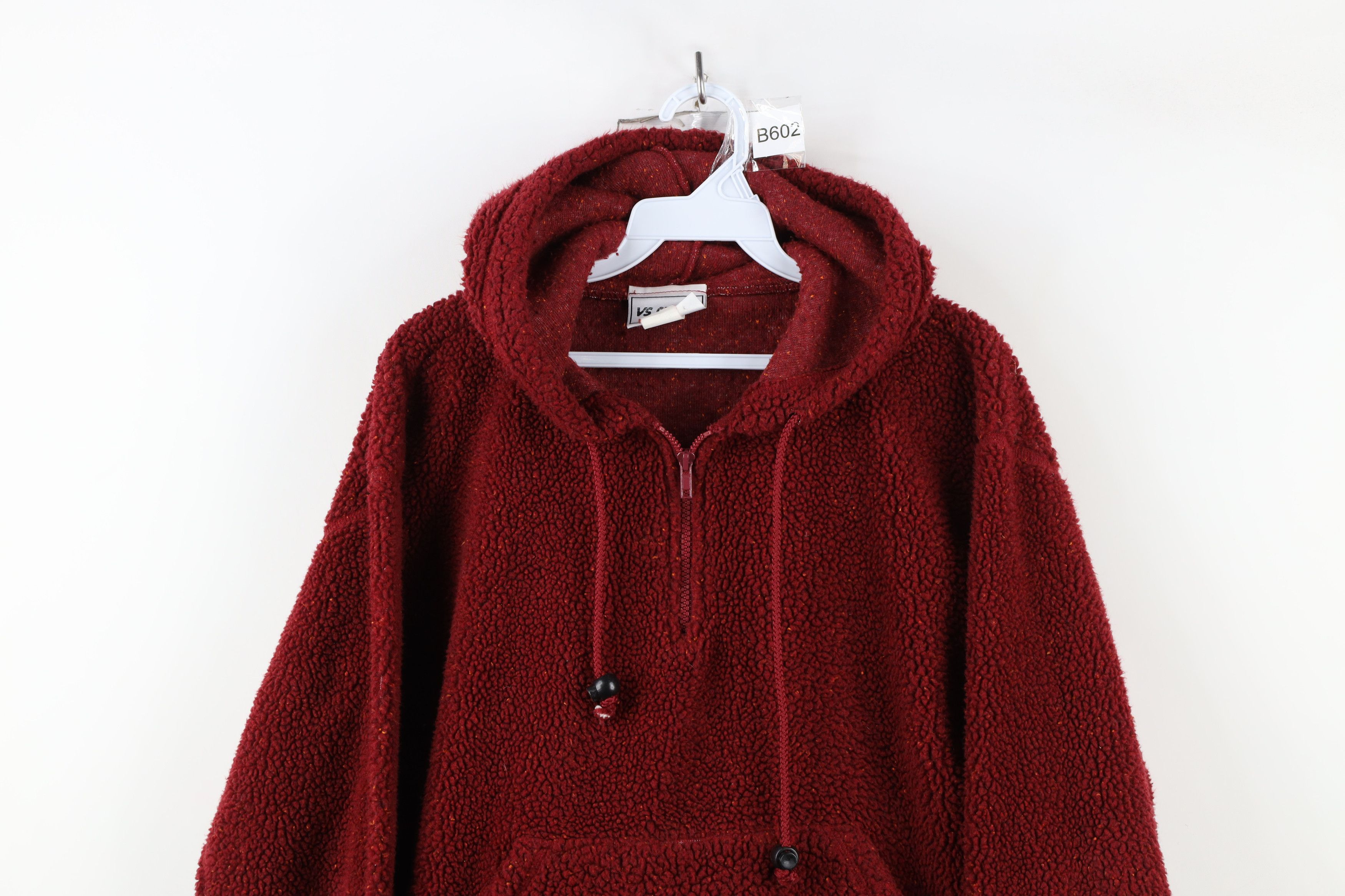 Vintage Vintage 90s Streetwear Cropped Deep Pile Fleece Hoodie USA Size M / US 6-8 / IT 42-44 - 2 Thumbnail