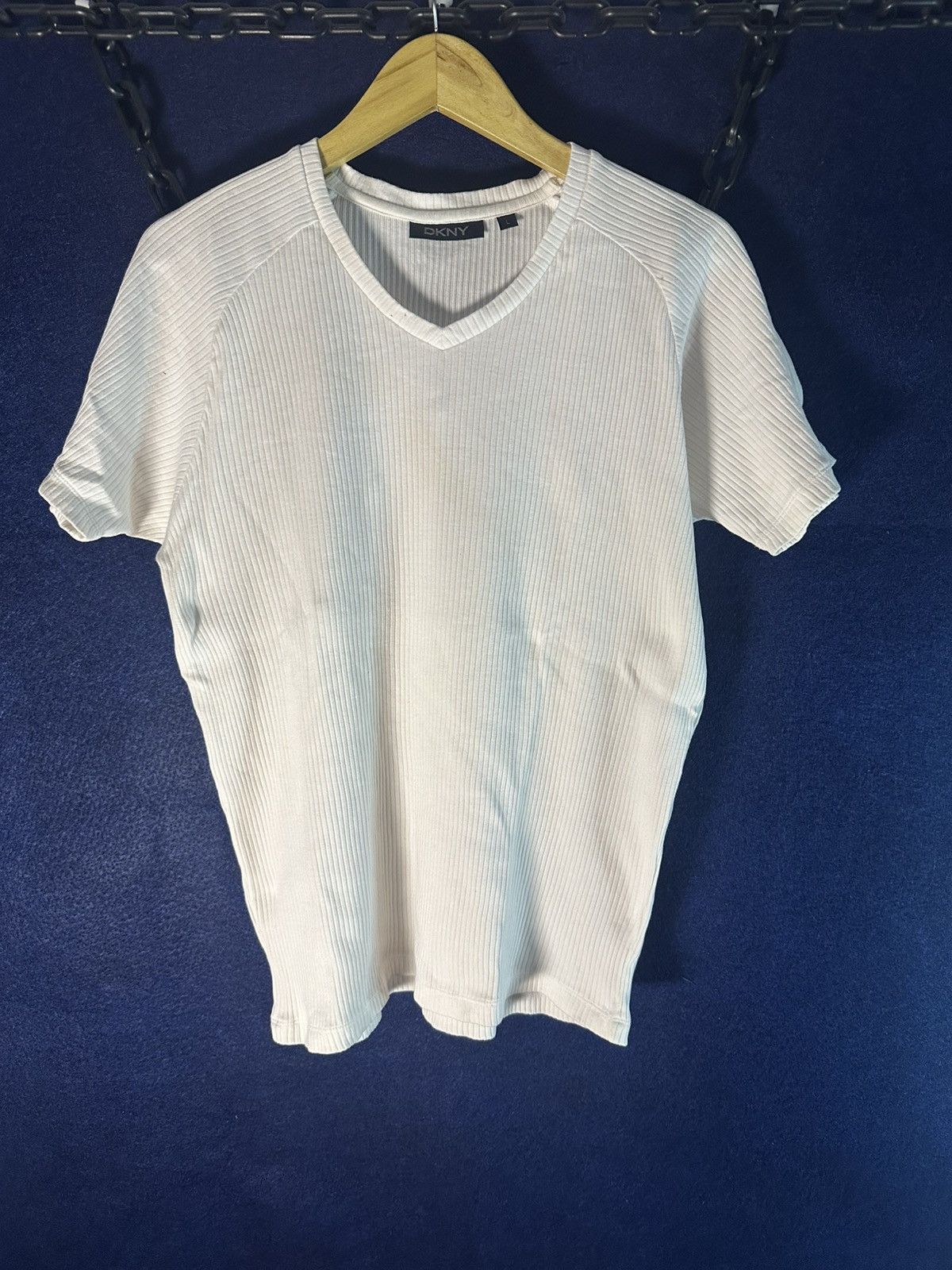 Raf Simons DKNY ribbed V-Neck Tshirt Raf Simons Style Size US L / EU 52-54 / 3 - 1 Thumbnail