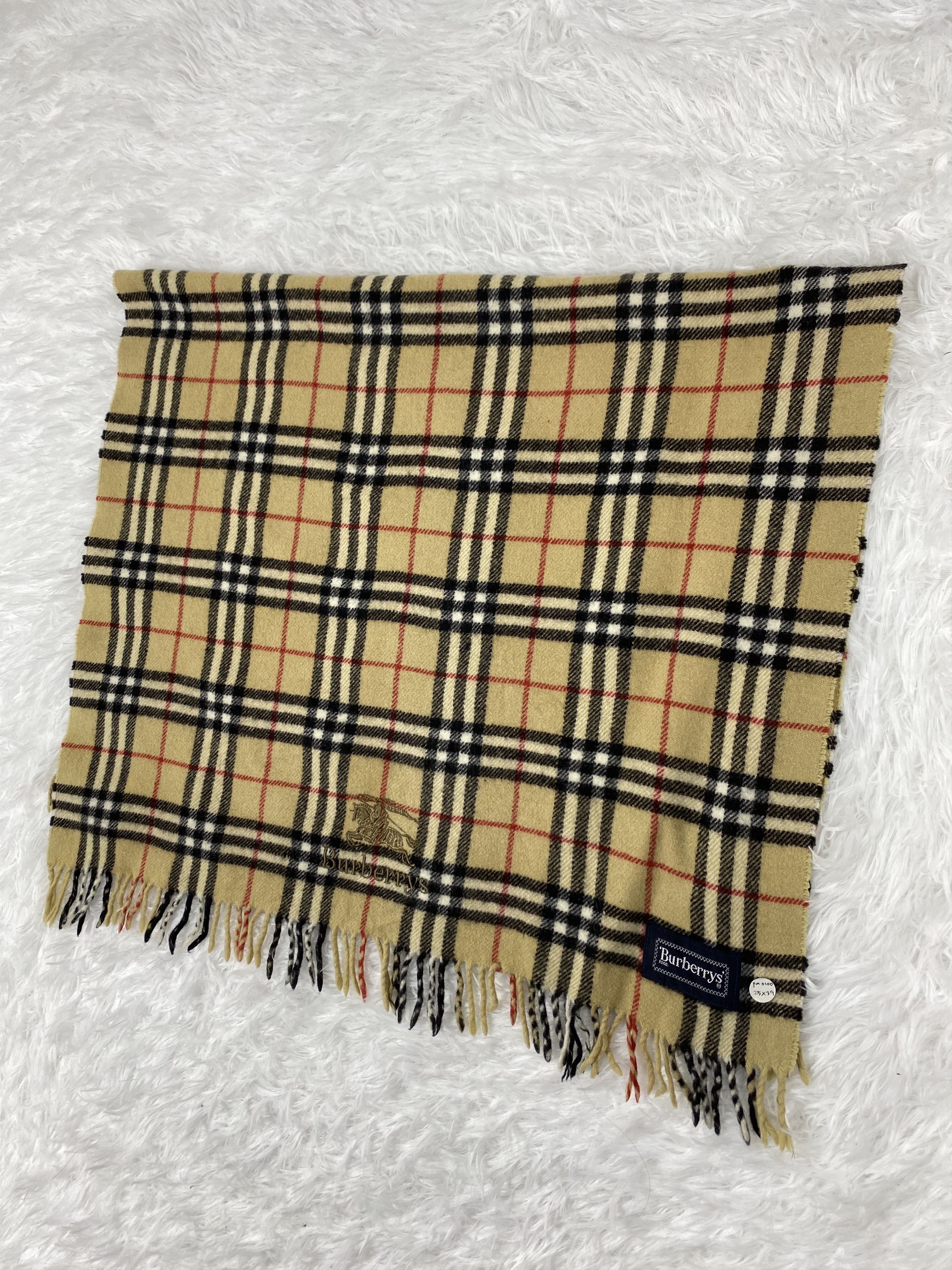 Burberry Vintage Burberry Wide Scarf / Muffler Neckwear PM0099 Size ONE SIZE - 4 Thumbnail