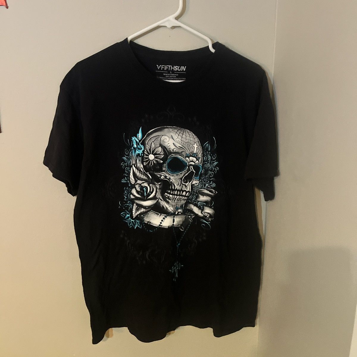 Affliction Large Fifth sun blue skull y2k shirt Size US L / EU 52-54 / 3 - 1 Thumbnail