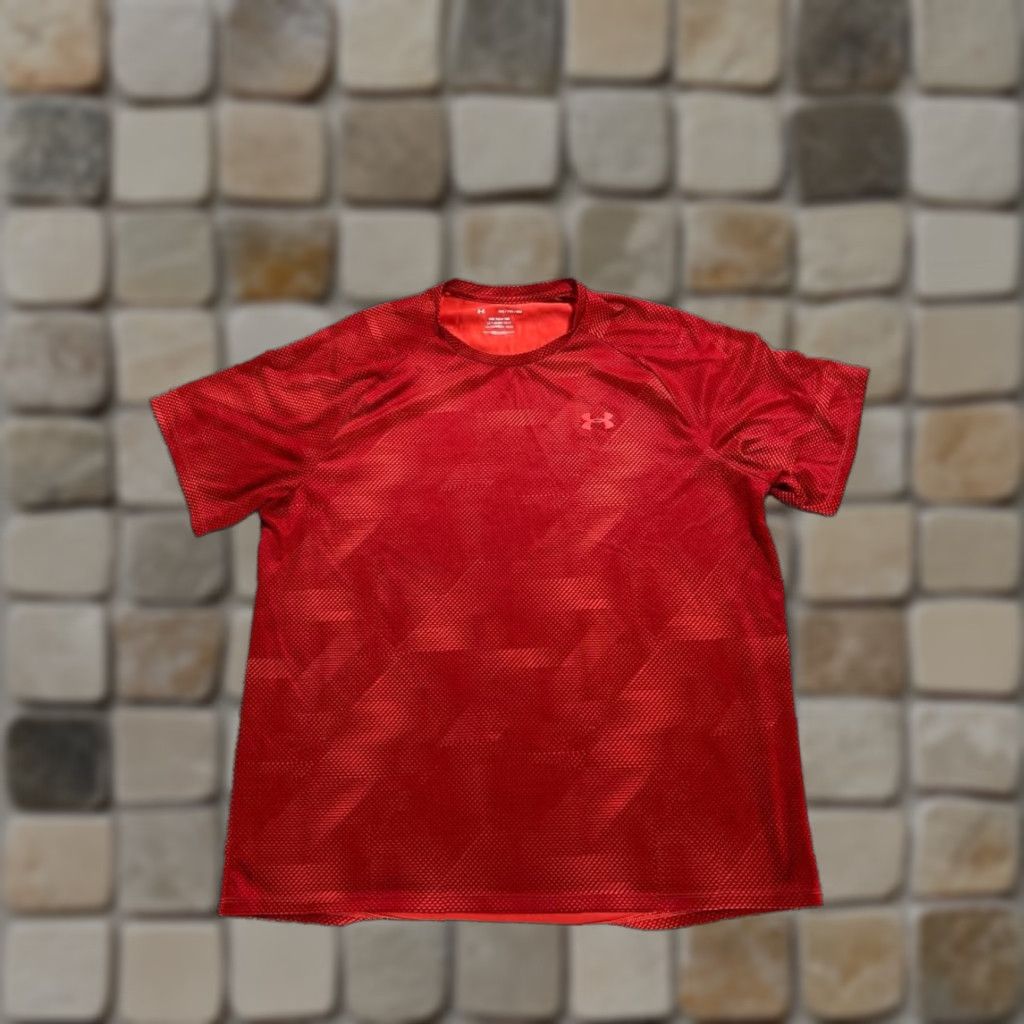 Under Armour Under Armour Shirt Mens 2XL Red Tech Tee Pullover Athletic Crew Neck Short Sleeve T-Shirt Sports HeatGear Mens Size US XXL / EU 58 / 5 - 1 Thumbnail