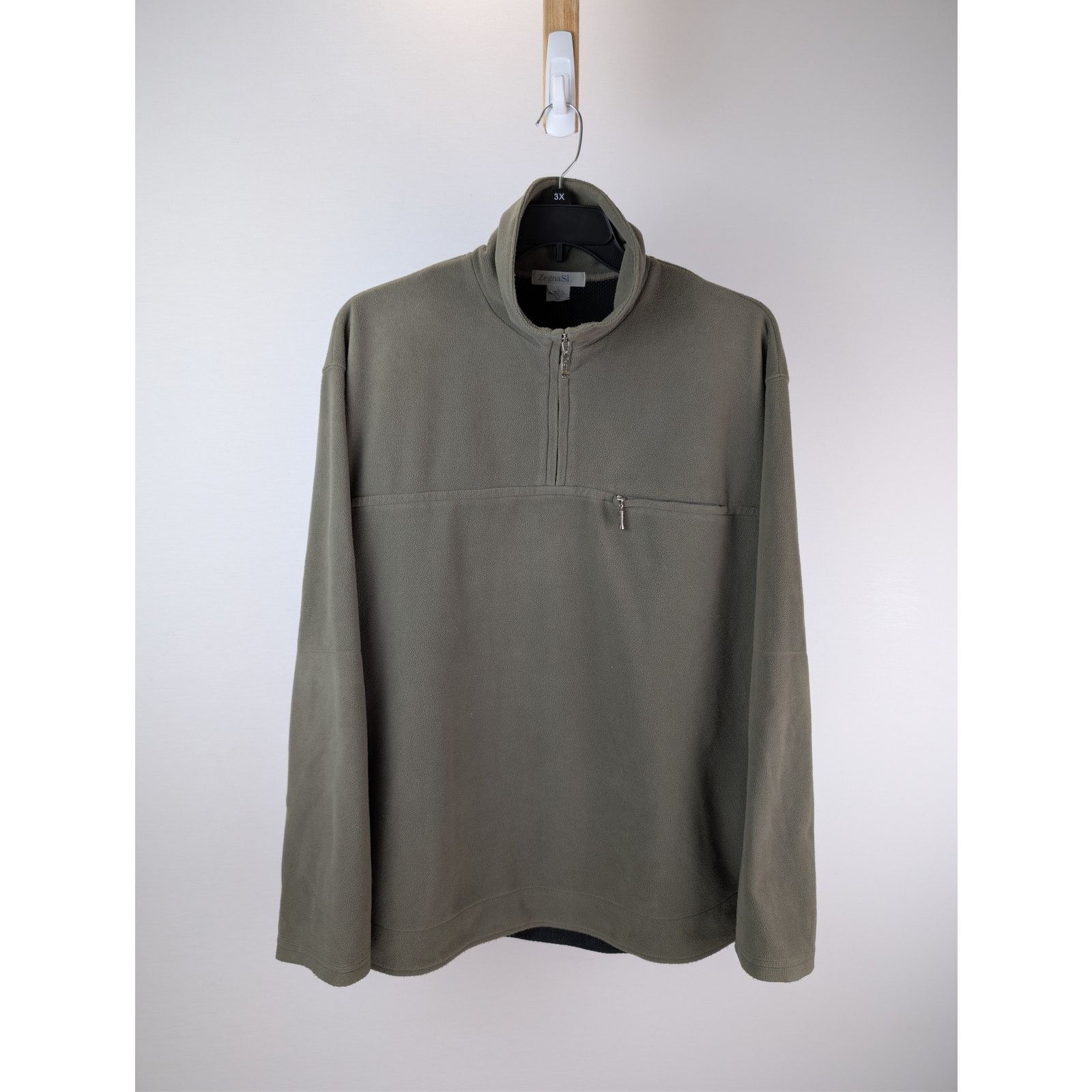 Ermenegildo Zegna o1rshd1 CC20 Mens Large Green Fleece Sport Jacket in Grey Size US L / EU 52-54 / 3 - 1 Thumbnail