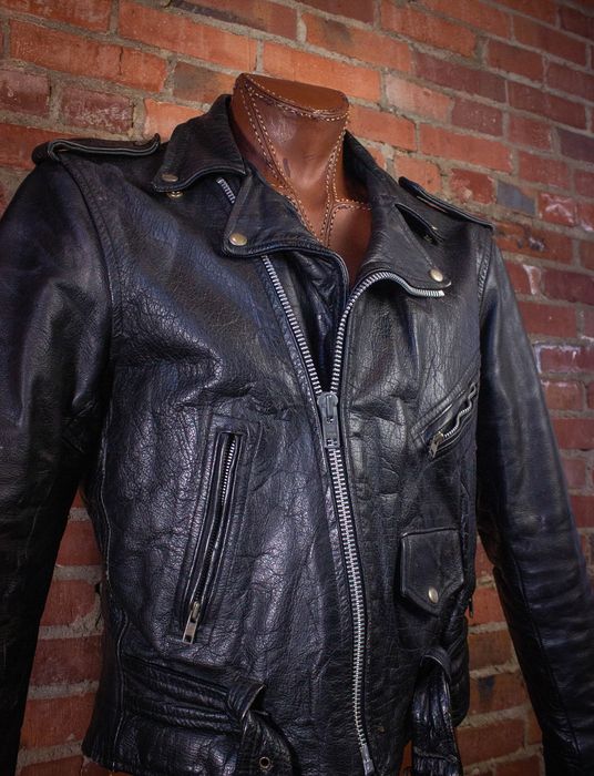 Vintage Vintage Unik Leather Biker Jacket 80s Grailed