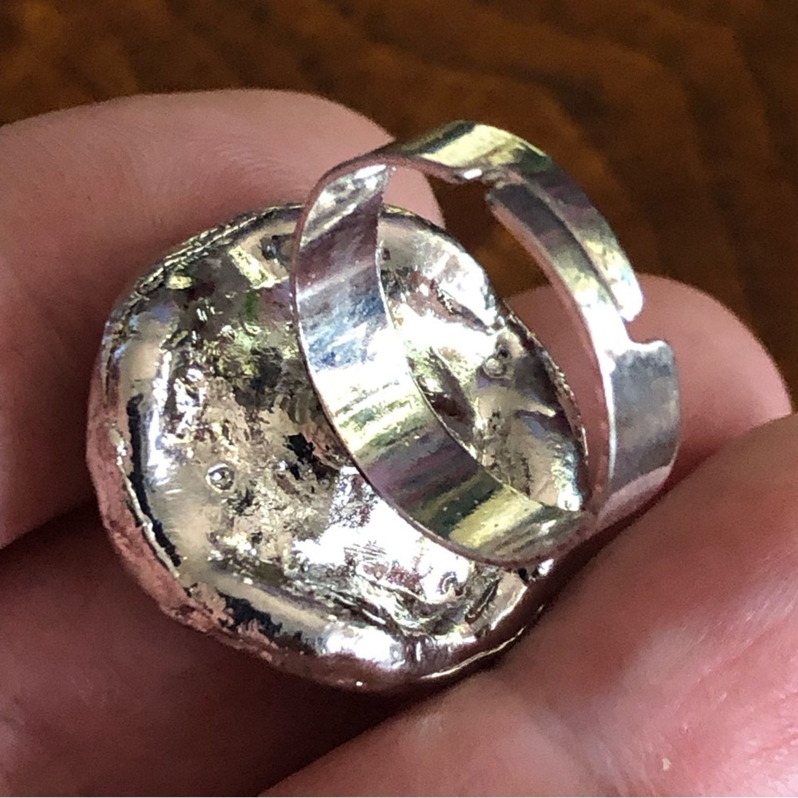 Vintage Vintage light lemon halo stone ring Size ONE SIZE - 4 Thumbnail