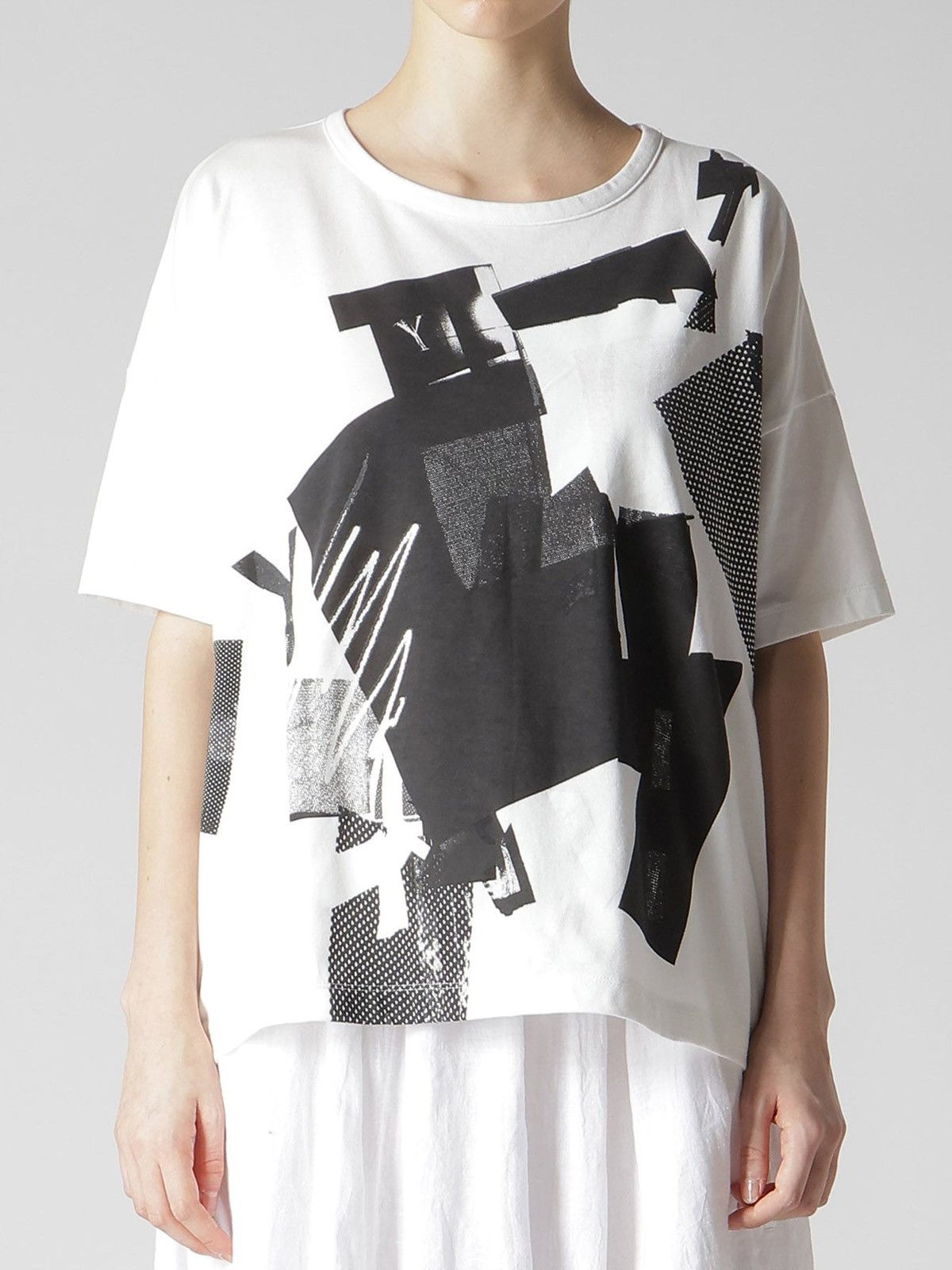 Y's Y's Yohji Yamamoto Collage Print Loose Neck T-Shirt Size M / US 6-8 / IT 42-44 - 2 Thumbnail