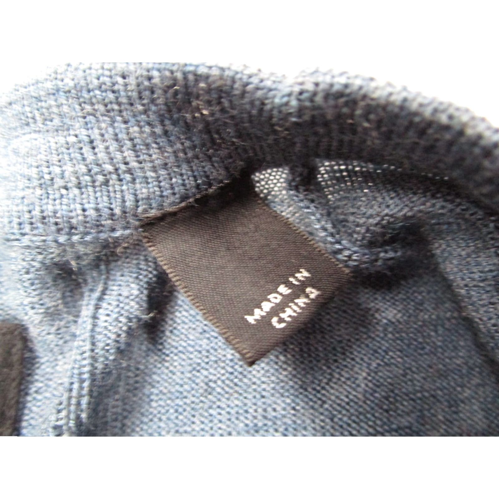 Allsaints AllSaints Sweater Mens Medium Blue Merino Wool Crew Pullover Knit with Ramskull Logo Size US M / EU 48-50 / 2 - 4 Thumbnail