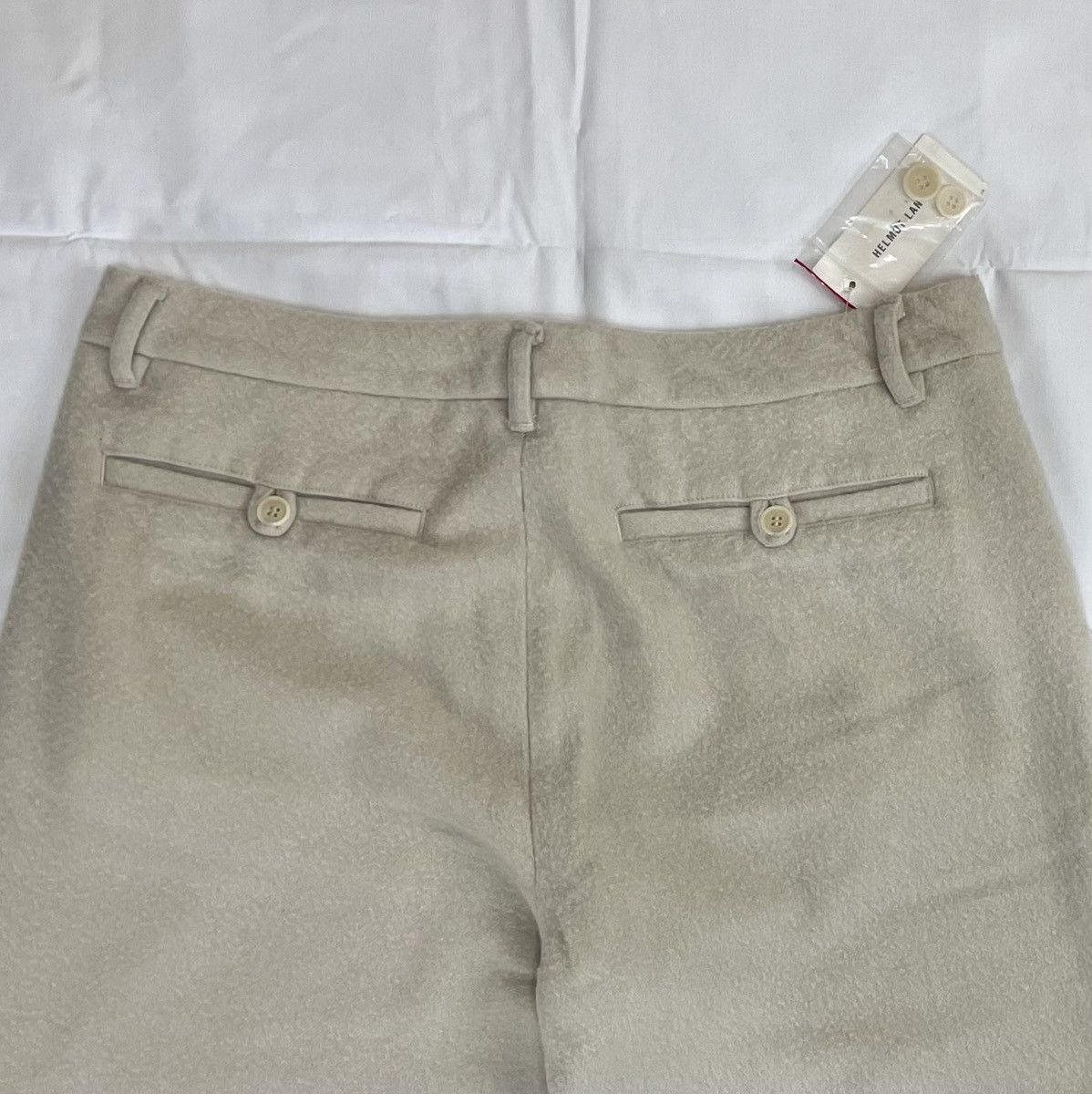 Helmut Lang AW1999 Helmut Lang Grey Boiled Wool Tailored Pants Vintage Size US 32 / EU 48 - 6 Thumbnail