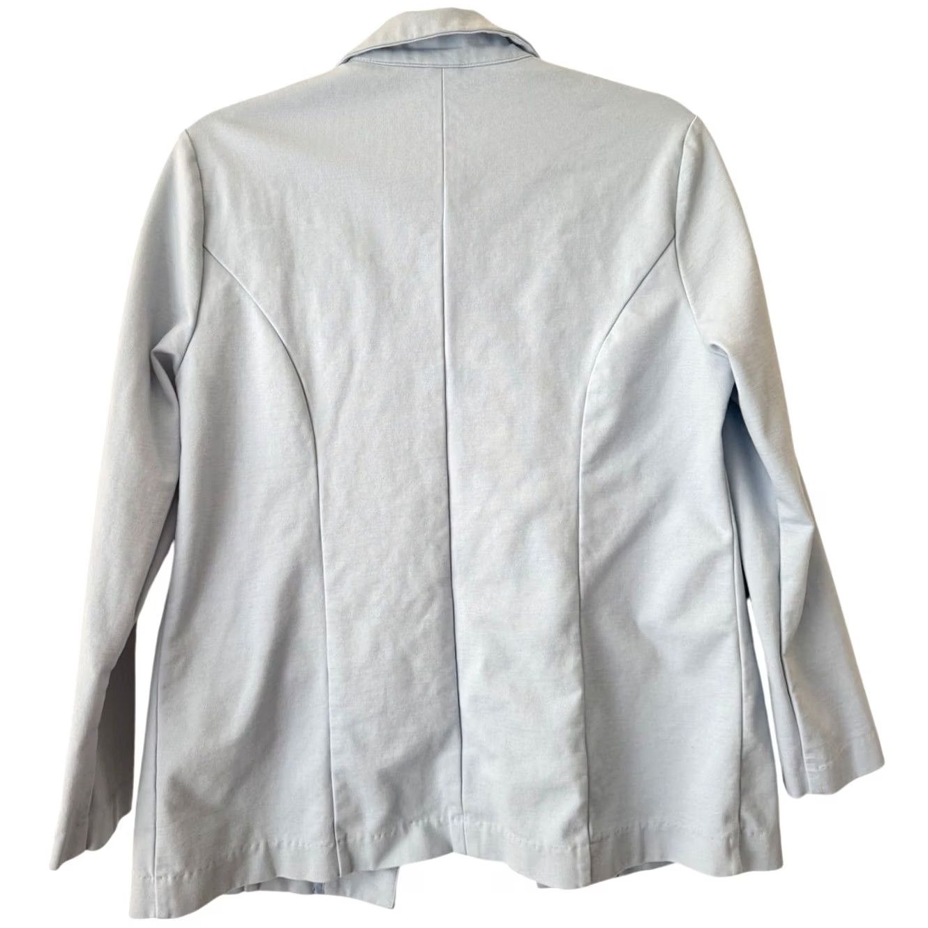Vintage Liverpool Blazer Shirt Women M Blue Open Front Pockets Basic Jacket Size M / US 6-8 / IT 42-44 - 2 Thumbnail