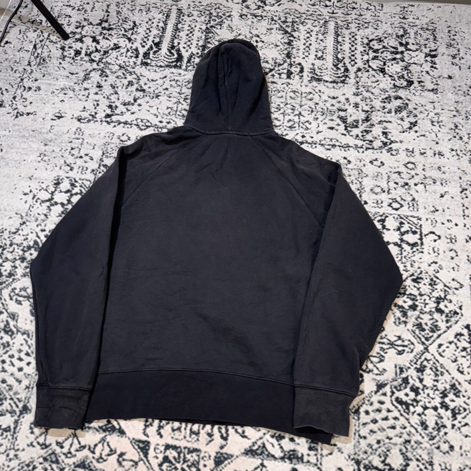 Nike × Vintage Nike Black Cotton Hoodie Size XL Y2k 90s Center Swoosh Size US XL / EU 56 / 4 - 15 Thumbnail