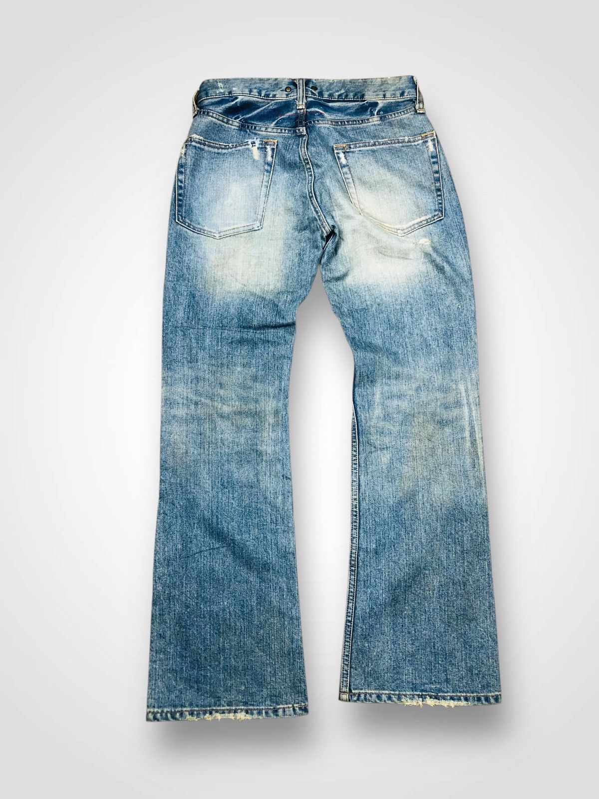 Japanese Brand Haricot Rouge Distressed Jeans (33) Size US 27 - 2 Thumbnail