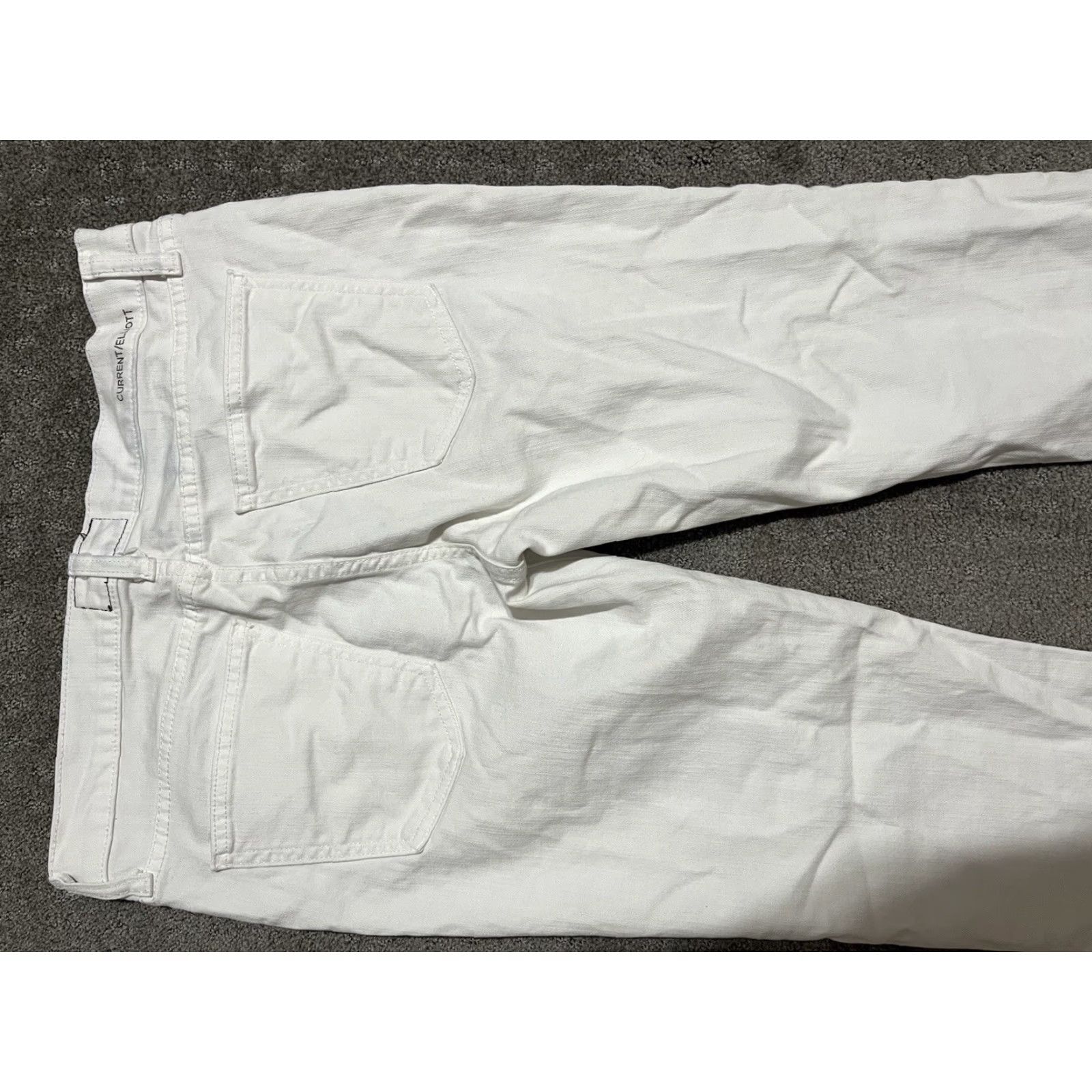 Vintage VINTAGE Current/Elliott The Cropped Flip Flop White Denim Jeans Pants Women’s 28 Summer Casual Size 28" / US 6 / IT 42 - 4 Thumbnail