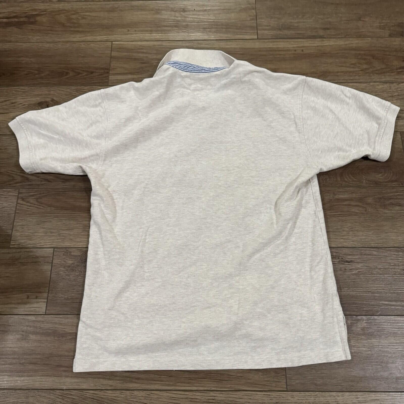 Tommy Hilfiger Vintage Y2K Tommy Hilfiger Beige Polo Shirt Preppy Size US XL / EU 56 / 4 - 4 Thumbnail