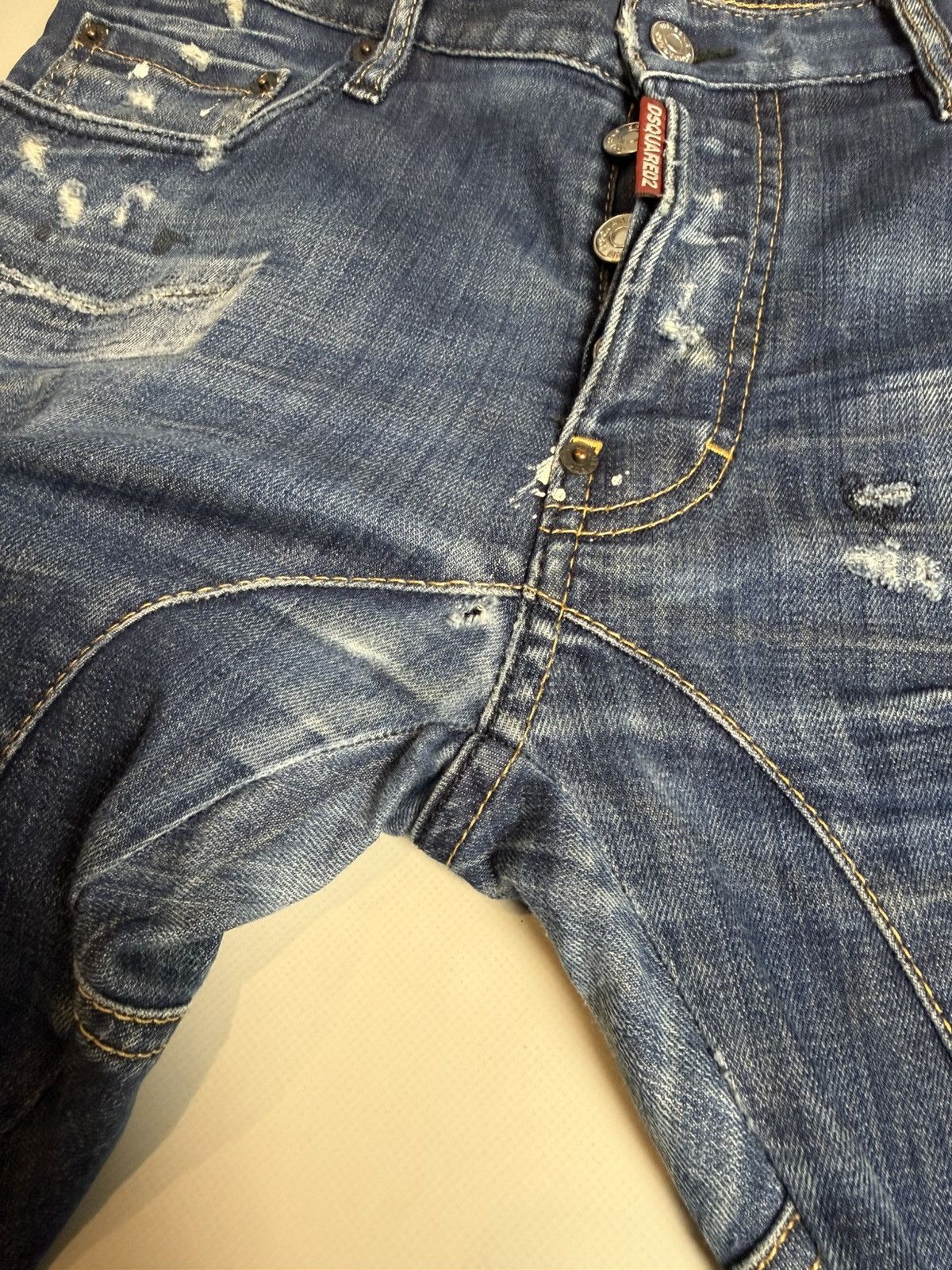 Dsquared2 Dsquared2 Men’s Distressed Denim Tidy Biker Jeans Size 48 Size US 32 / EU 48 - 25 Thumbnail