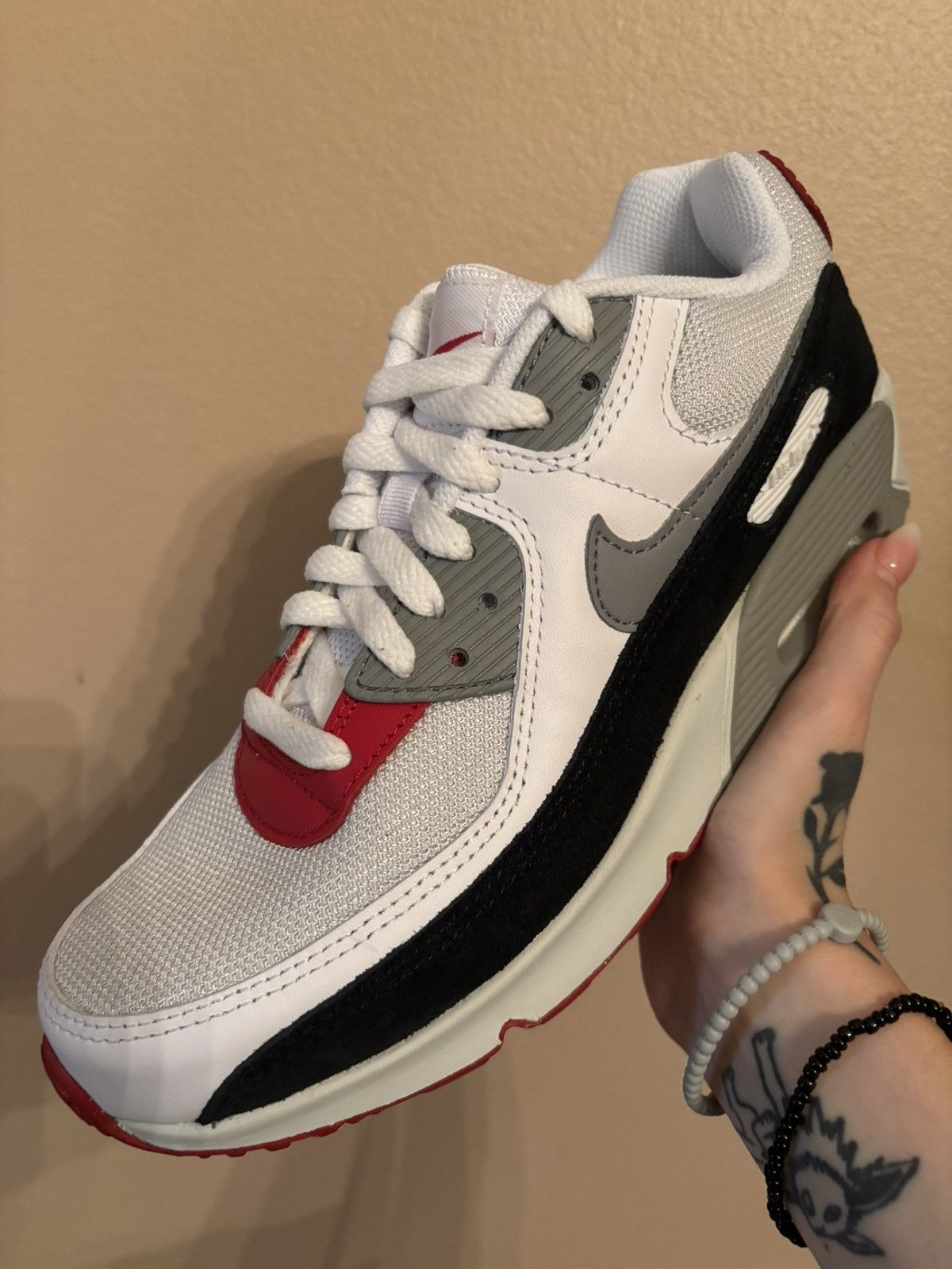 Nike Nike Air Max 90 Leather GS ‘Photon Dust Grey' Size US 6.5 / EU 39-40 - 1 Thumbnail