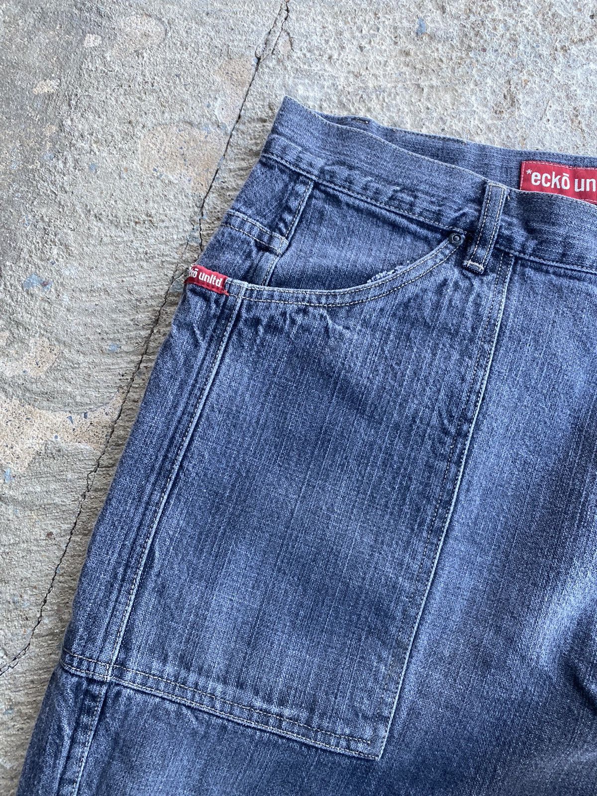 Ecko Unltd. × Japanese Brand × Vintage Vintage Y2K Ecko Baggy Double Knee Denim Jnco Style Jeans Size US 38 / EU 54 - 5 Thumbnail