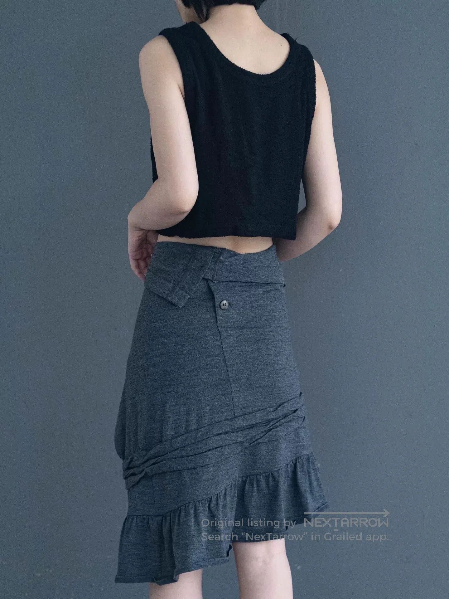 Junya Watanabe junya watanabe gray irregular wool skirt. Size US 27 - 5 Thumbnail
