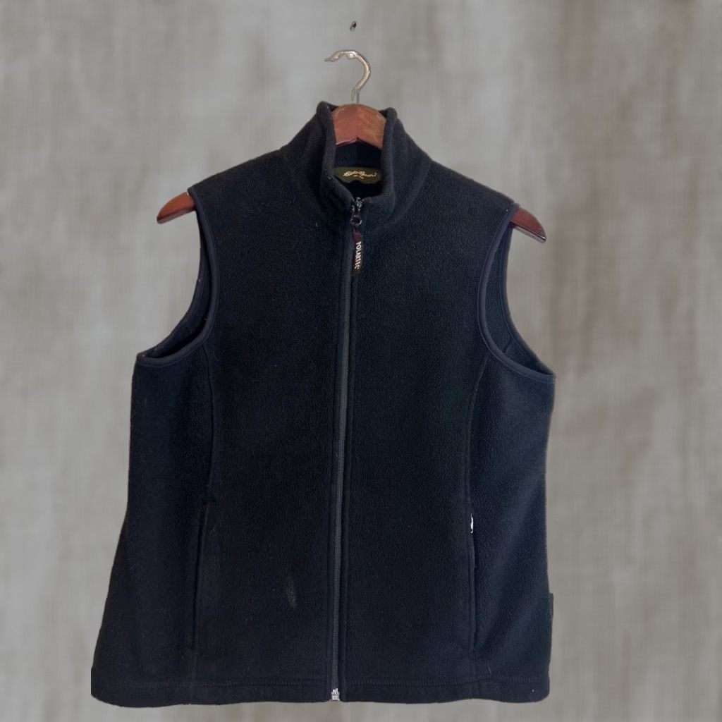 Eddie Bauer Eddie Bauer Vest Womens Medium Full Zip Black Polartec Fleece Size M / US 6-8 / IT 42-44 - 1 Thumbnail