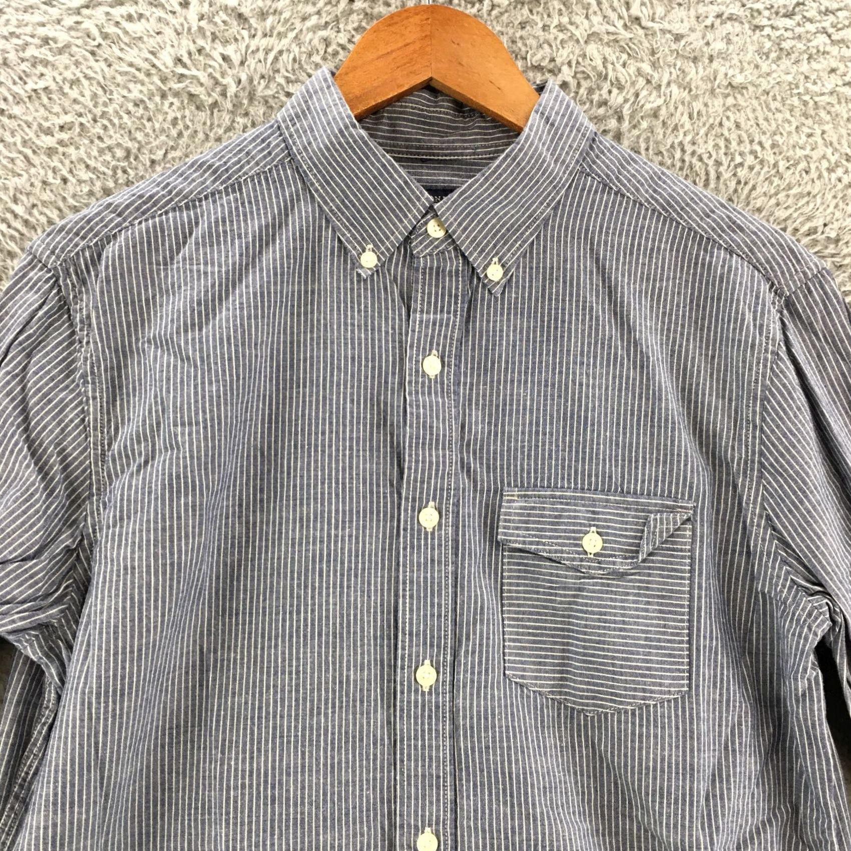 American Eagle Outfitters American Eagle Outfitters Shirt Mens M Blue Striped Button Down Long Sleeve Size US M / EU 48-50 / 2 - 2 Thumbnail