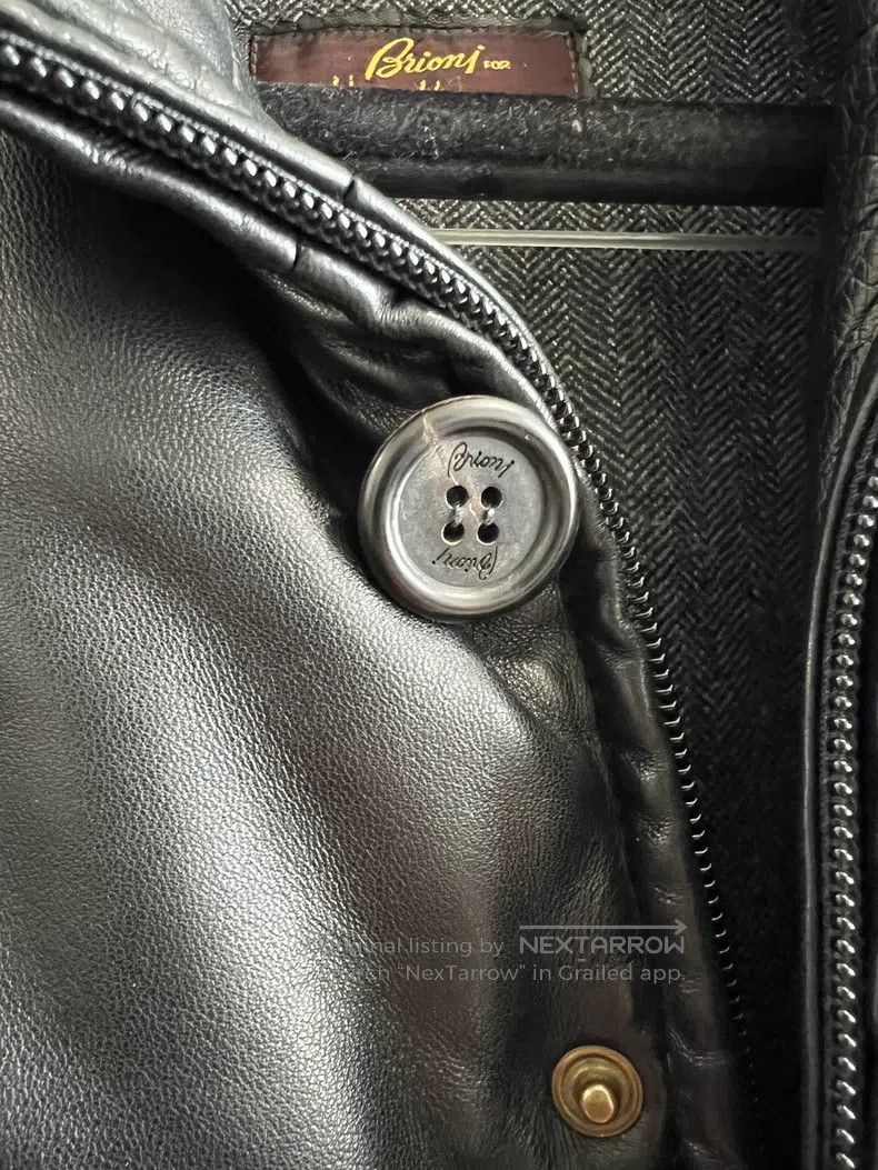 Brioni Brioni Leather Jacket Down Coat Size US XL / EU 56 / 4 - 3 Thumbnail