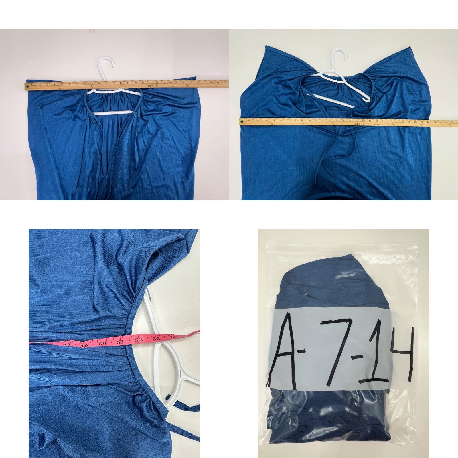 CO Barad & Co Womens Nightgown One Size Blue Silky Nylon Maxi Vintage House Dress Size ONE SIZE - 9 Thumbnail