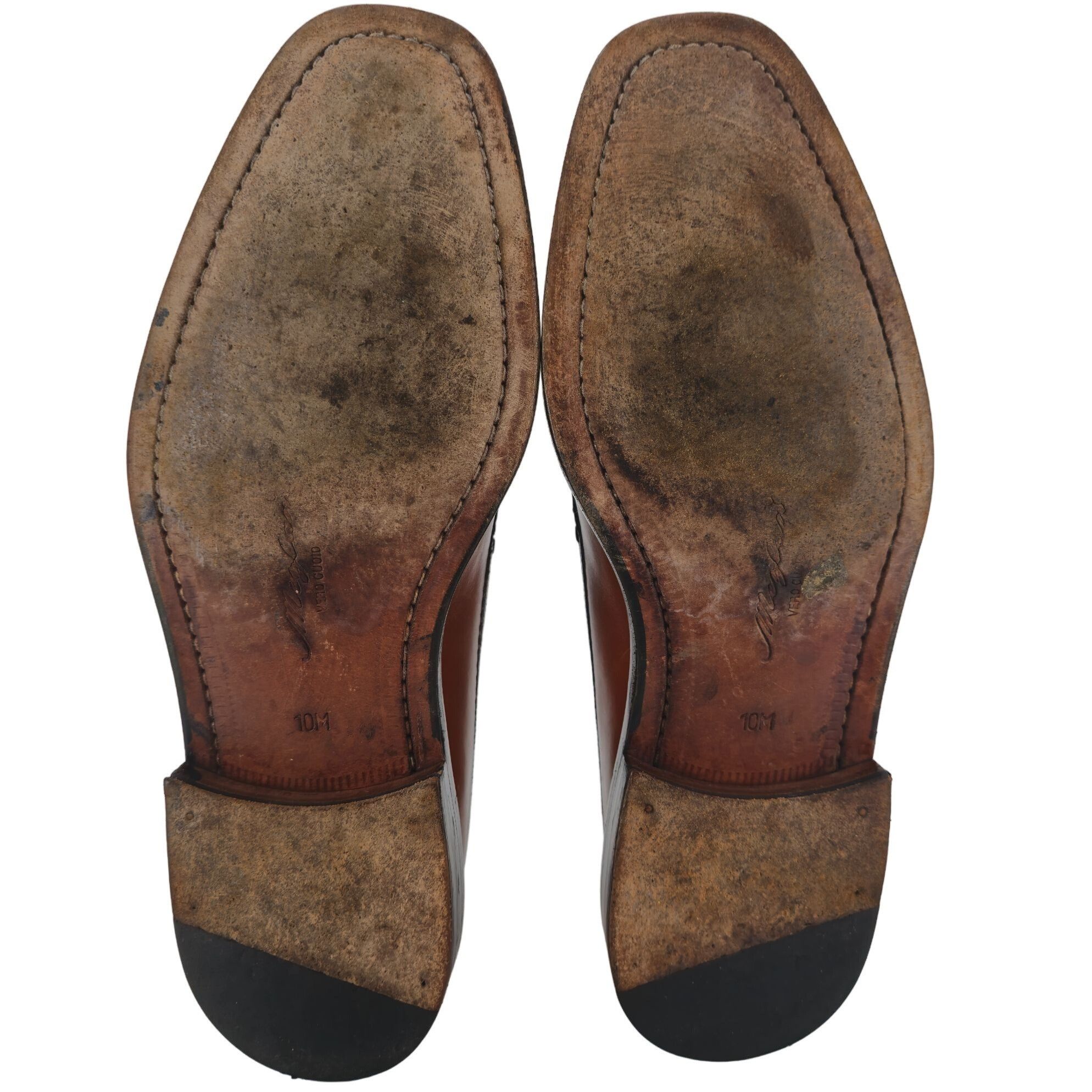 Mezlan Mezlan Spain Men 10 Brown Leather Dress Shoes Oxford Derby Size US 10 / EU 43 - 3 Thumbnail