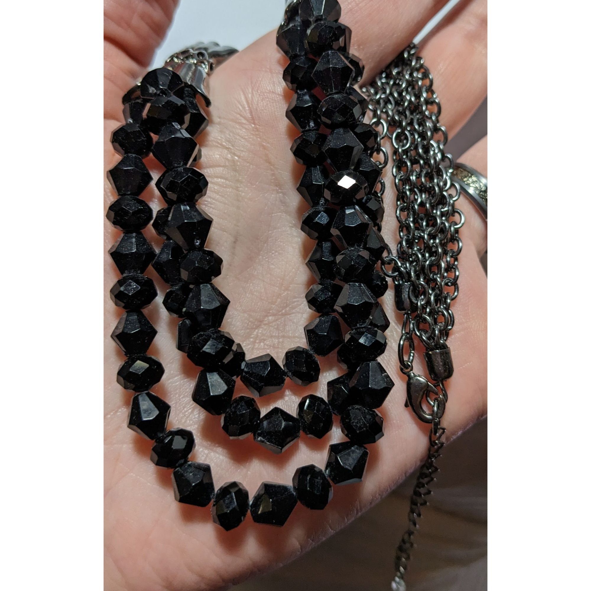 Other Glam Goth Multilayer Glass Beaded Necklace Size ONE SIZE - 7 Thumbnail