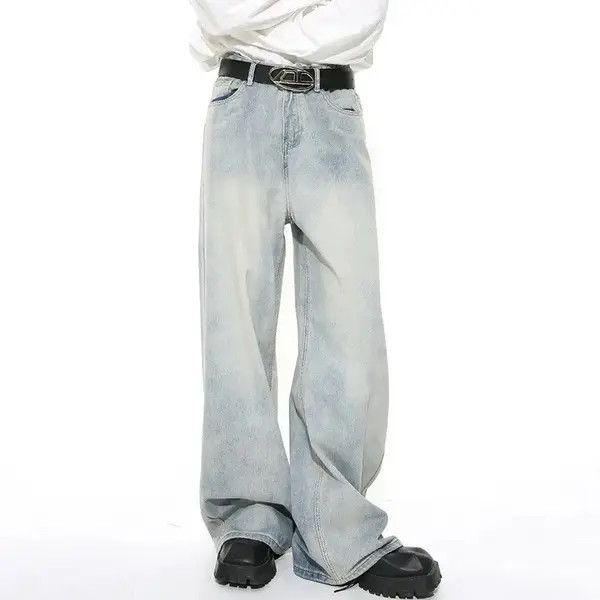 VIBE Light style washed blue baggy jeans Size US 34 / EU 50 - 1 Thumbnail