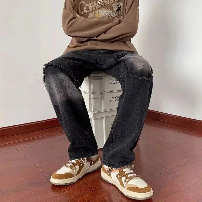 Japanese Brand Vintage gradient rendering ripped jeans Size US 32 / EU 48 - 6 Thumbnail