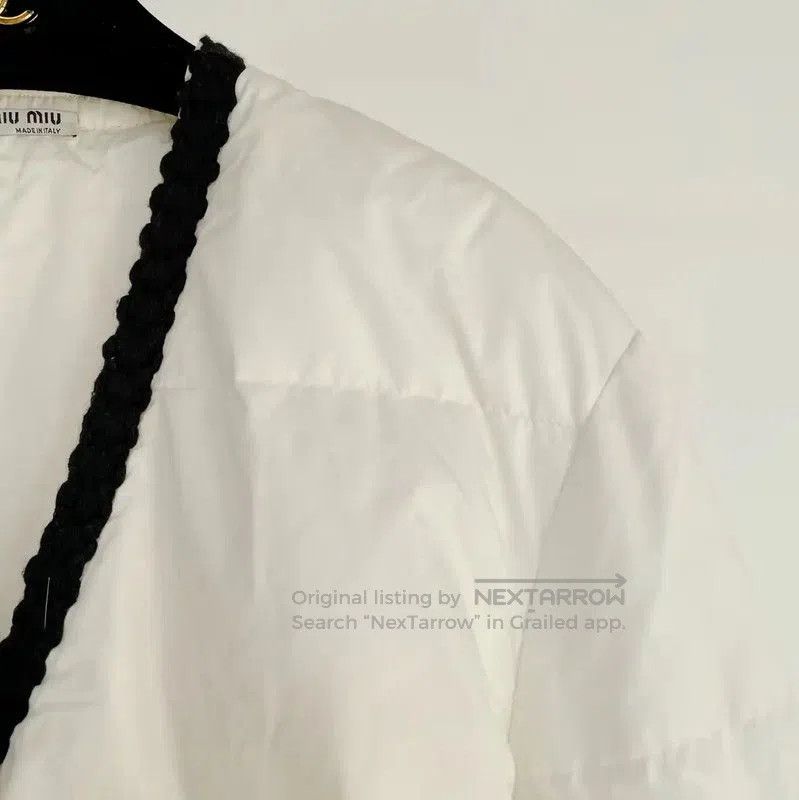 Miu Miu Miu Miu Spring Autumn White Nylon Jacket . Size M / US 6-8 / IT 42-44 - 2 Thumbnail