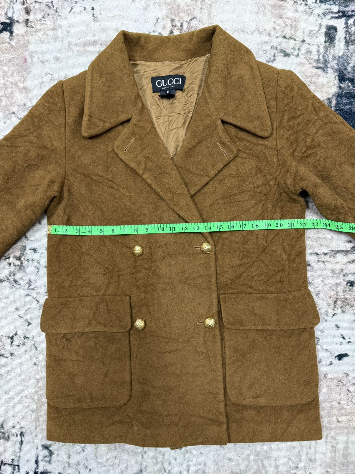 Gucci VINTAGE GUCCI WOOL LONG COATS JACKET BROWN Size M / US 6-8 / IT 42-44 - 22 Thumbnail