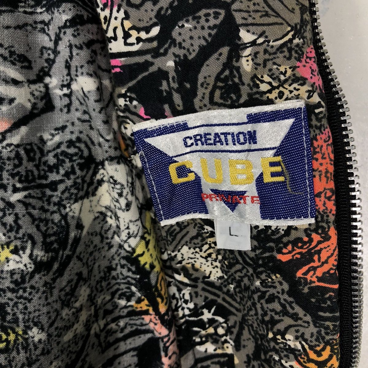 Hysteric Glamour 🔥Vintage Cropped Zipper Bomber Jacket Creation Cube Rare Size US L / EU 52-54 / 3 - 19 Thumbnail